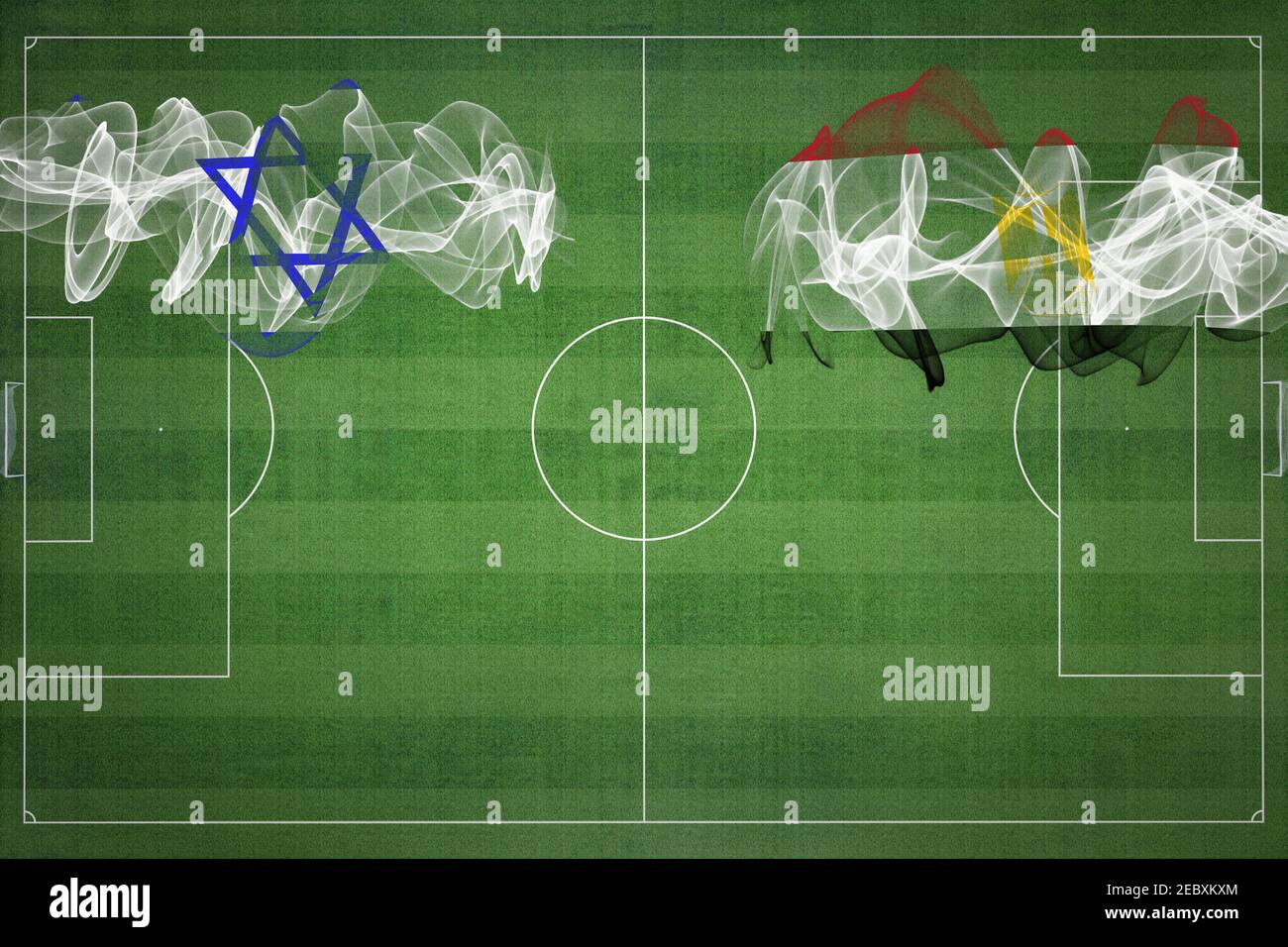 Match de football Israël contre Égypte, couleurs nationales, drapeaux  nationaux, terrain de football, jeu de football, concept de compétition,  espace de copie Photo Stock - Alamy
