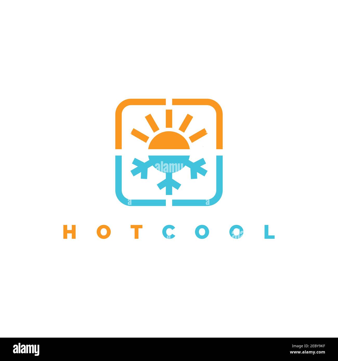 Modèle vectoriel d'illustration avec logo « Hot and Cool » Illustration de Vecteur