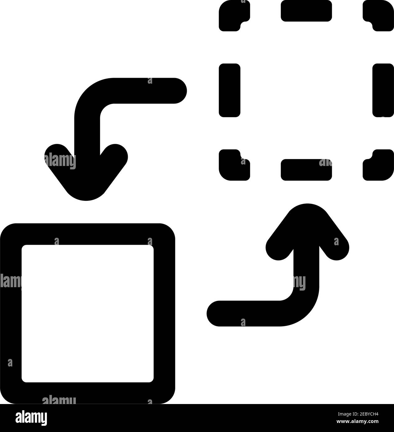 Illustration de l'icône de vecteur de changement, déplacement, mise à niveau Illustration de Vecteur