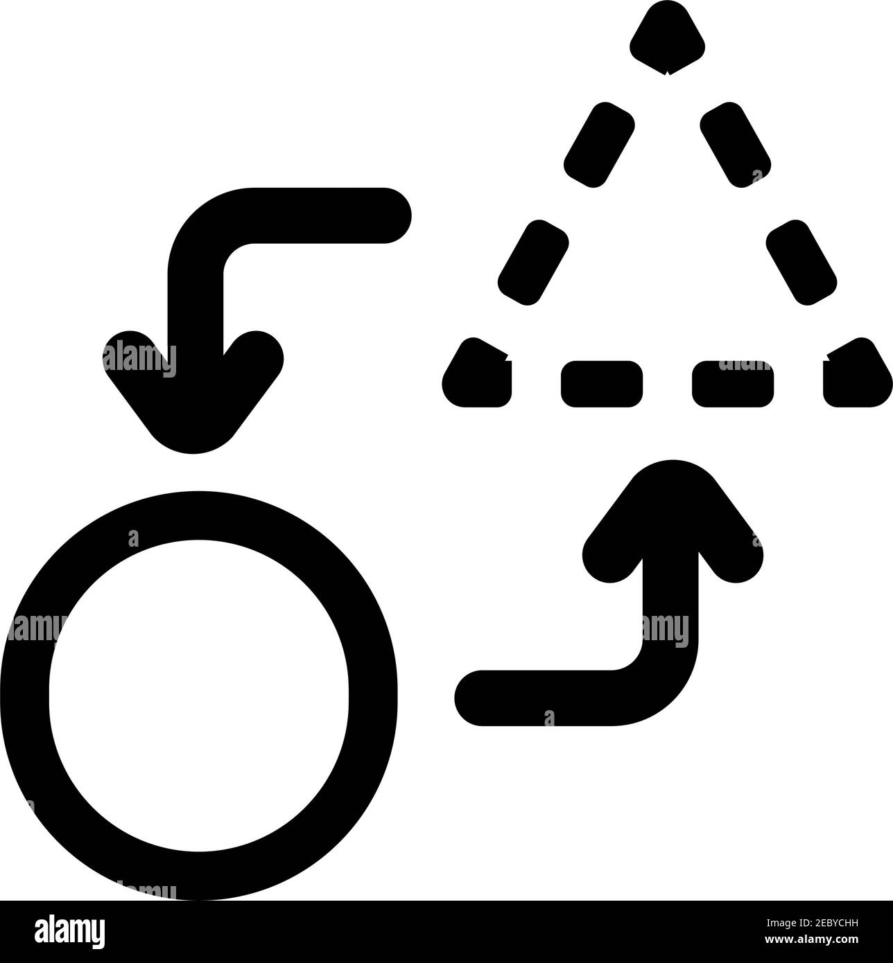 Illustration de l'icône de vecteur de changement, déplacement, mise à niveau Illustration de Vecteur