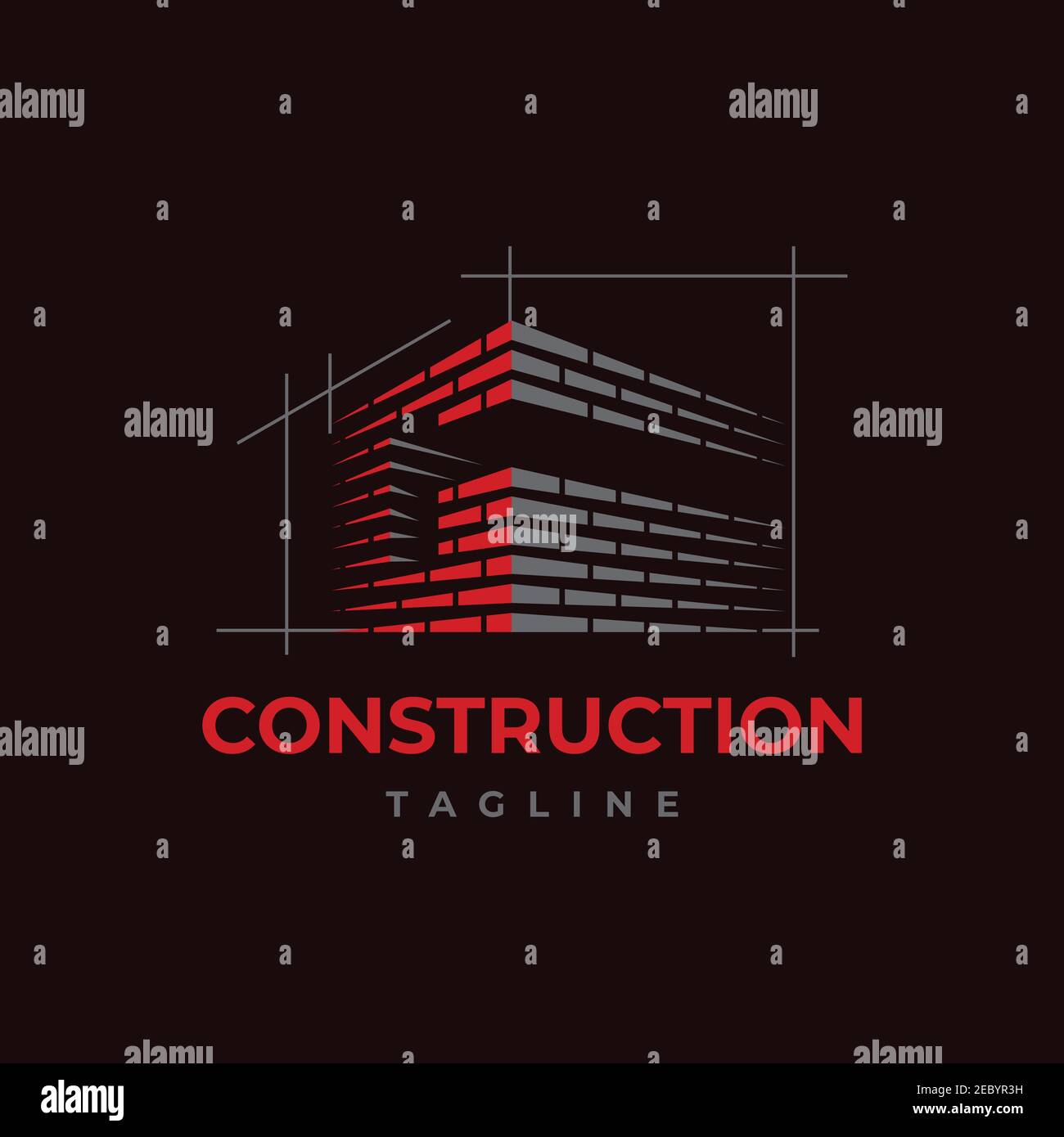 Modèle vectoriel de conception de logo de symbole Home Build. Brique travailler avec la lettre G illustration Illustration de Vecteur