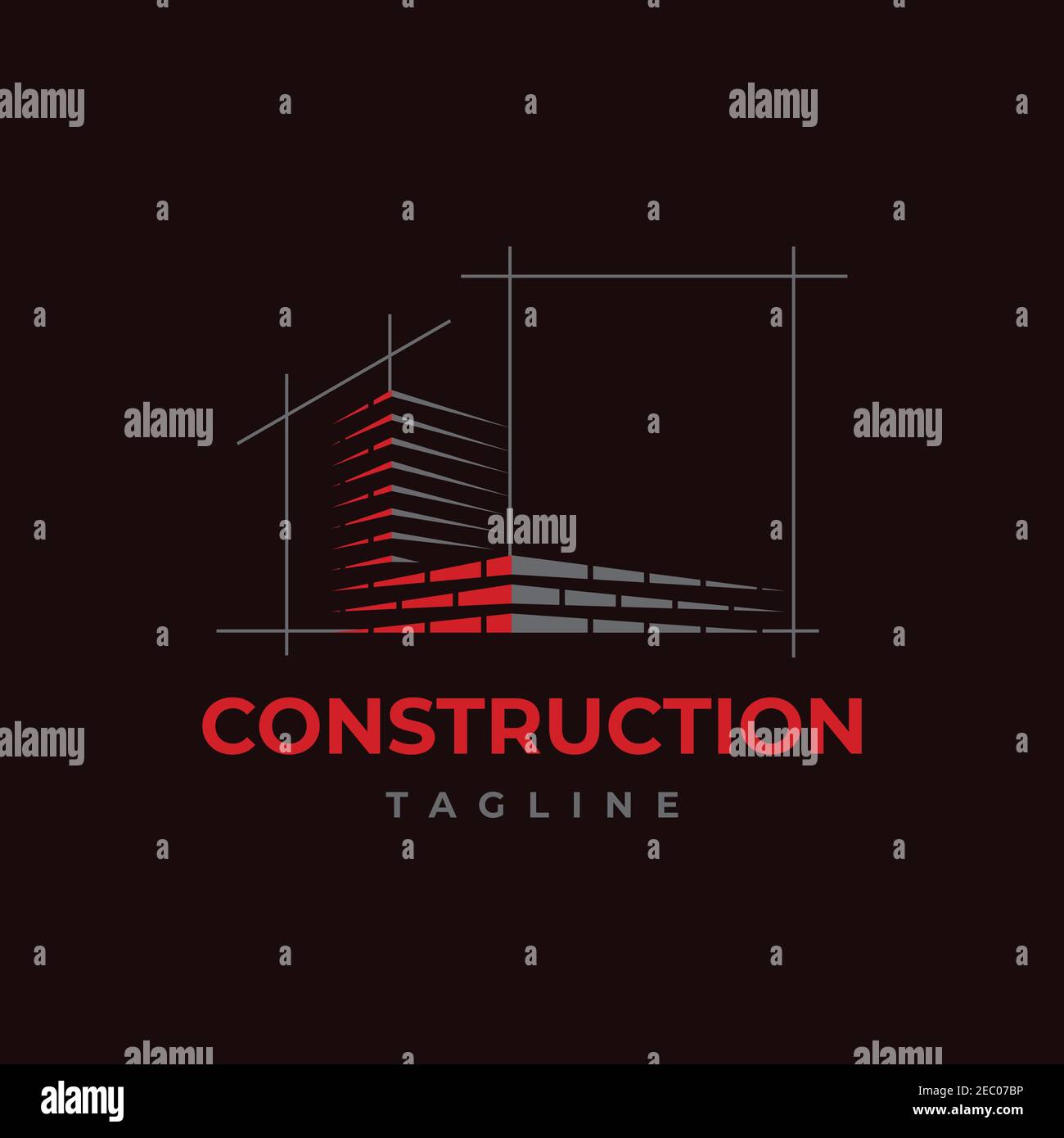 Modèle vectoriel de conception de logo de symbole Home Build. Brique travailler avec la lettre L illustration Illustration de Vecteur