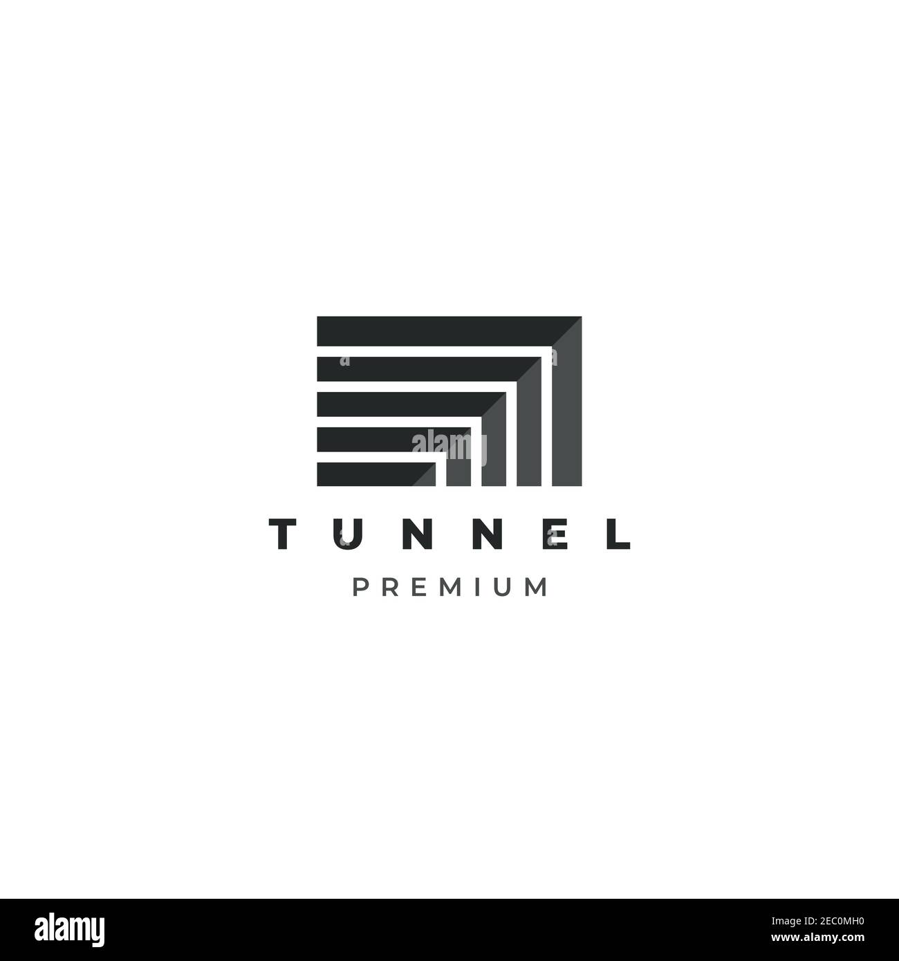 Modèle vectoriel d'illustration du logo tunnel Illustration de Vecteur