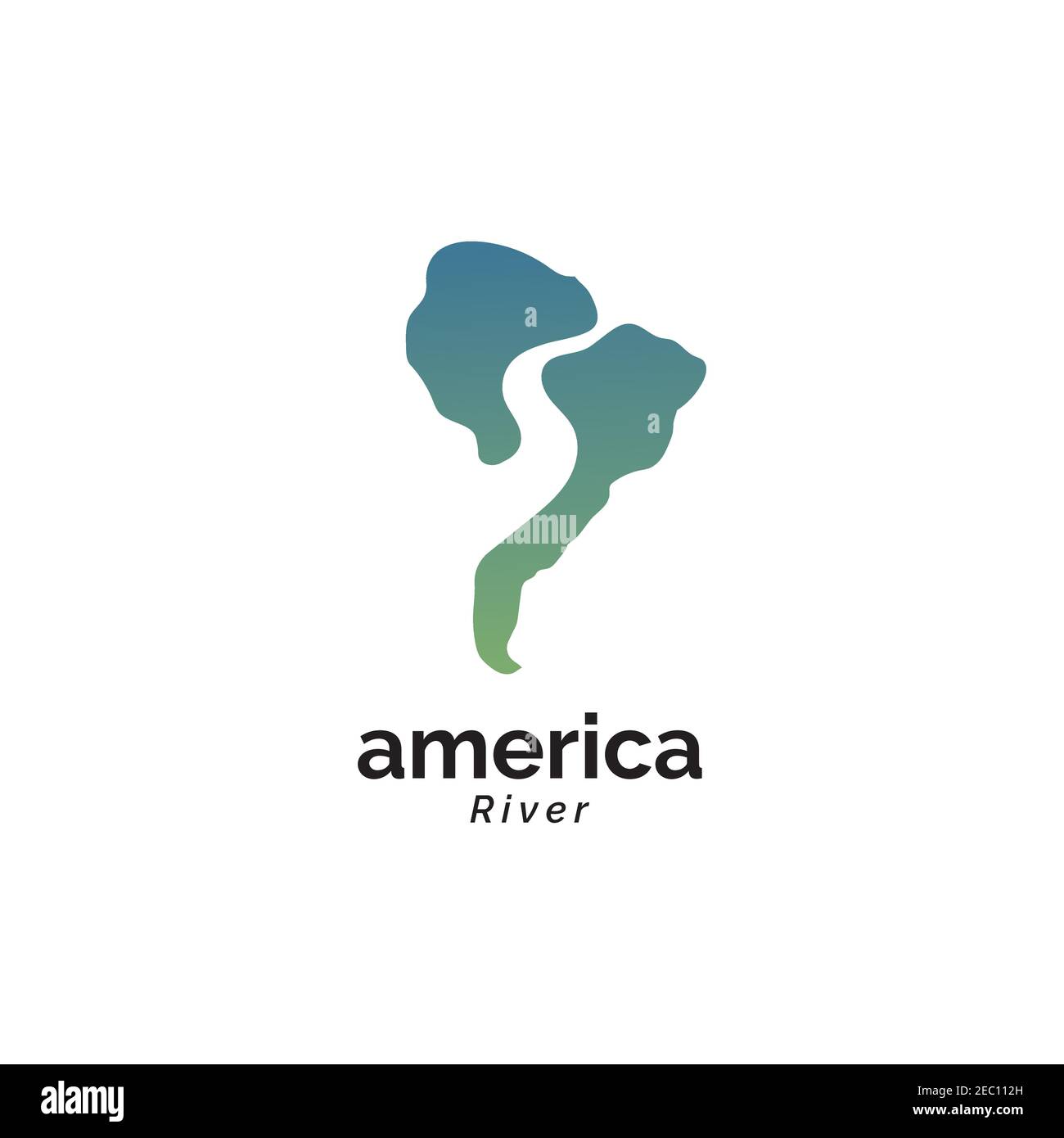 Modèle vectoriel de conception de logo d'illustration de la rivière America Illustration de Vecteur
