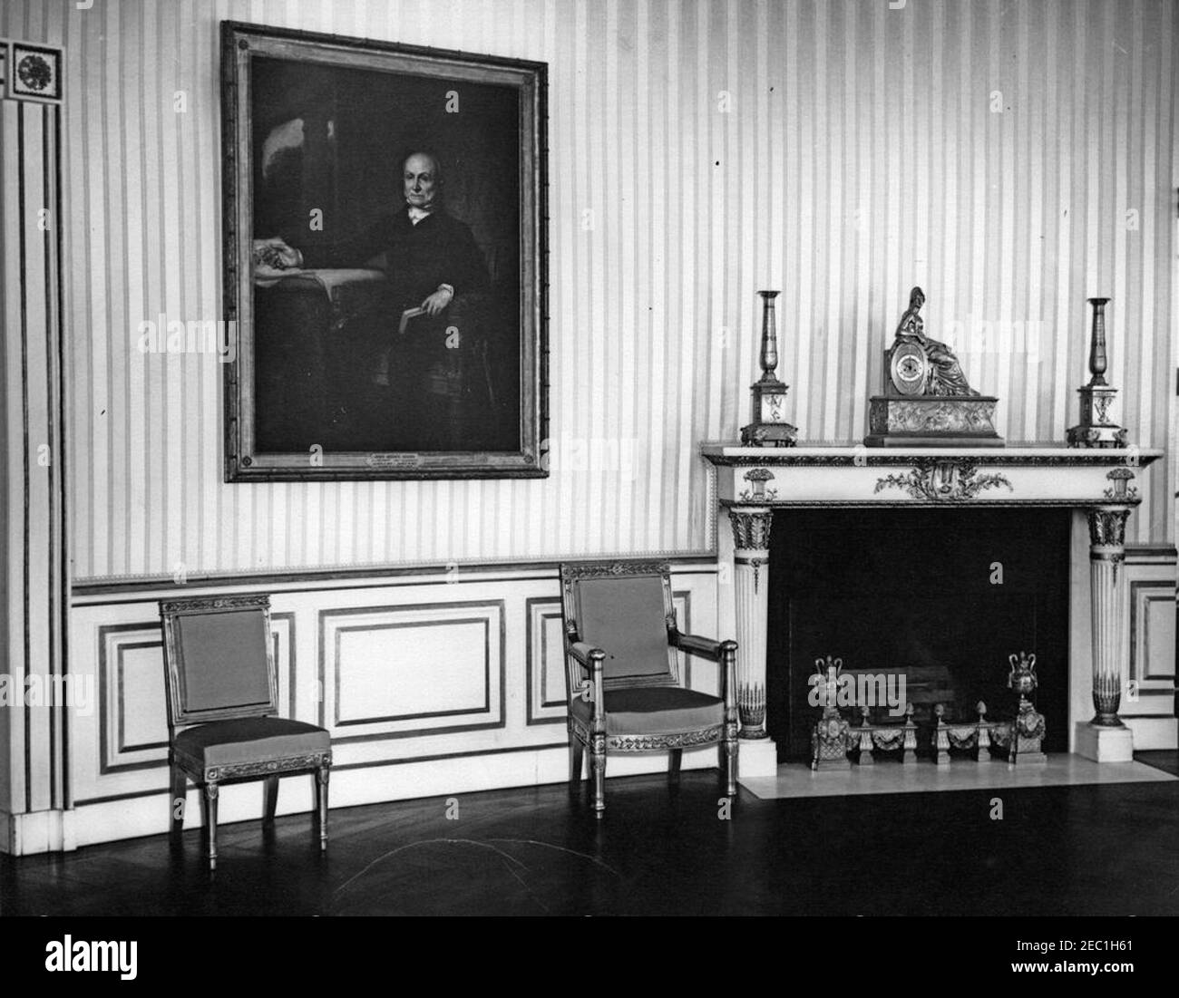 Chambres White House : bleu, vert. Vue sur la chambre bleue. White House, Washington, D.C. Banque D'Images Chambres White House : bleu, vert. Vue sur la chambre bleue. White House, Washington, D.C. Banque D'Images