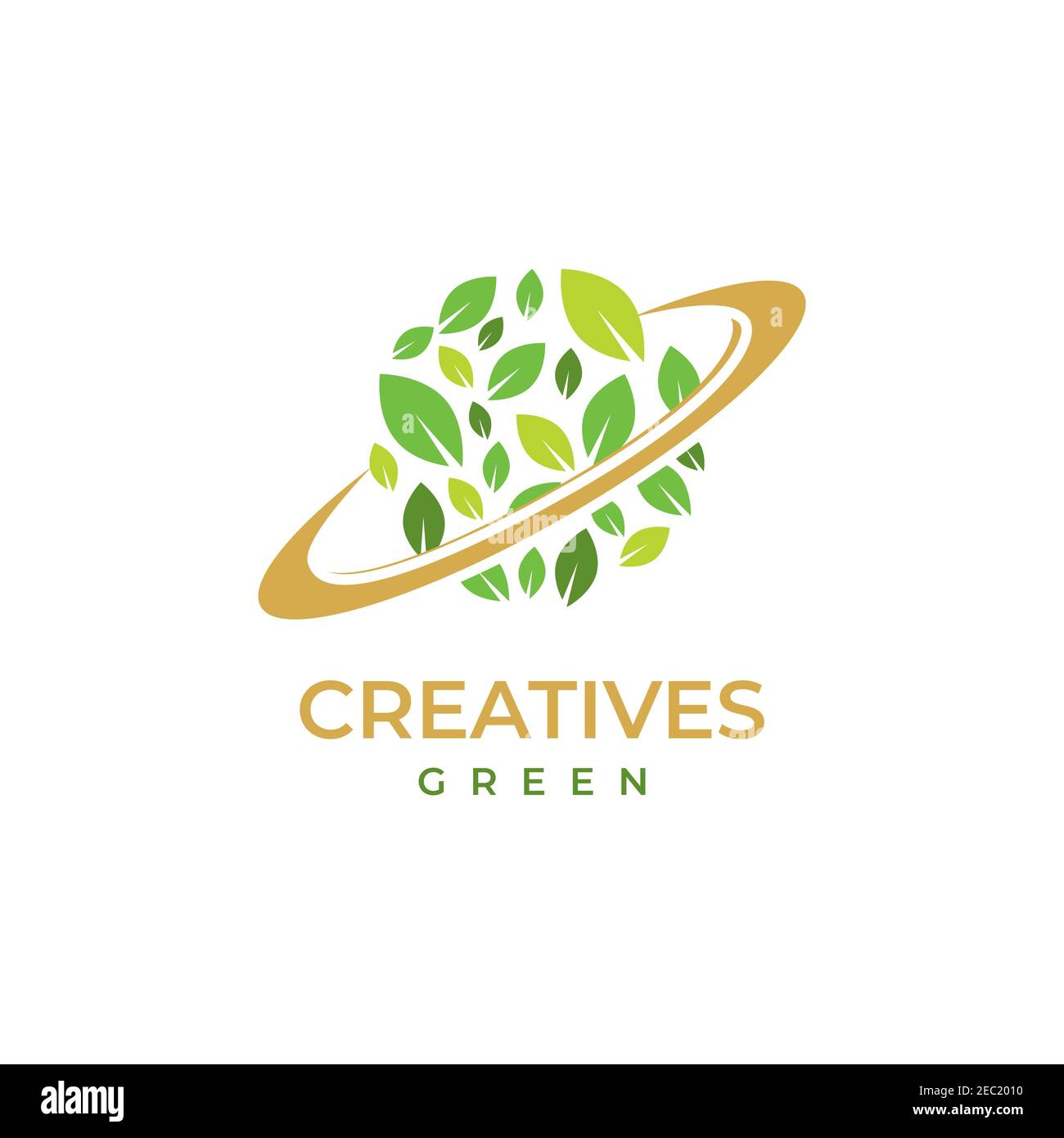 Modèle vectoriel de conception de logo d'illustration de terre verte Illustration de Vecteur