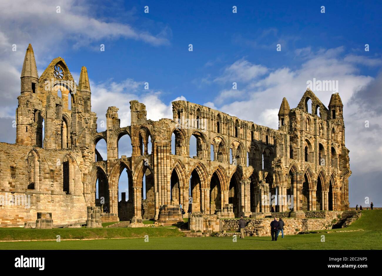 Ruines de l'abbaye de Whitby, North Yorkshire, Royaume-Uni Banque D'Images
