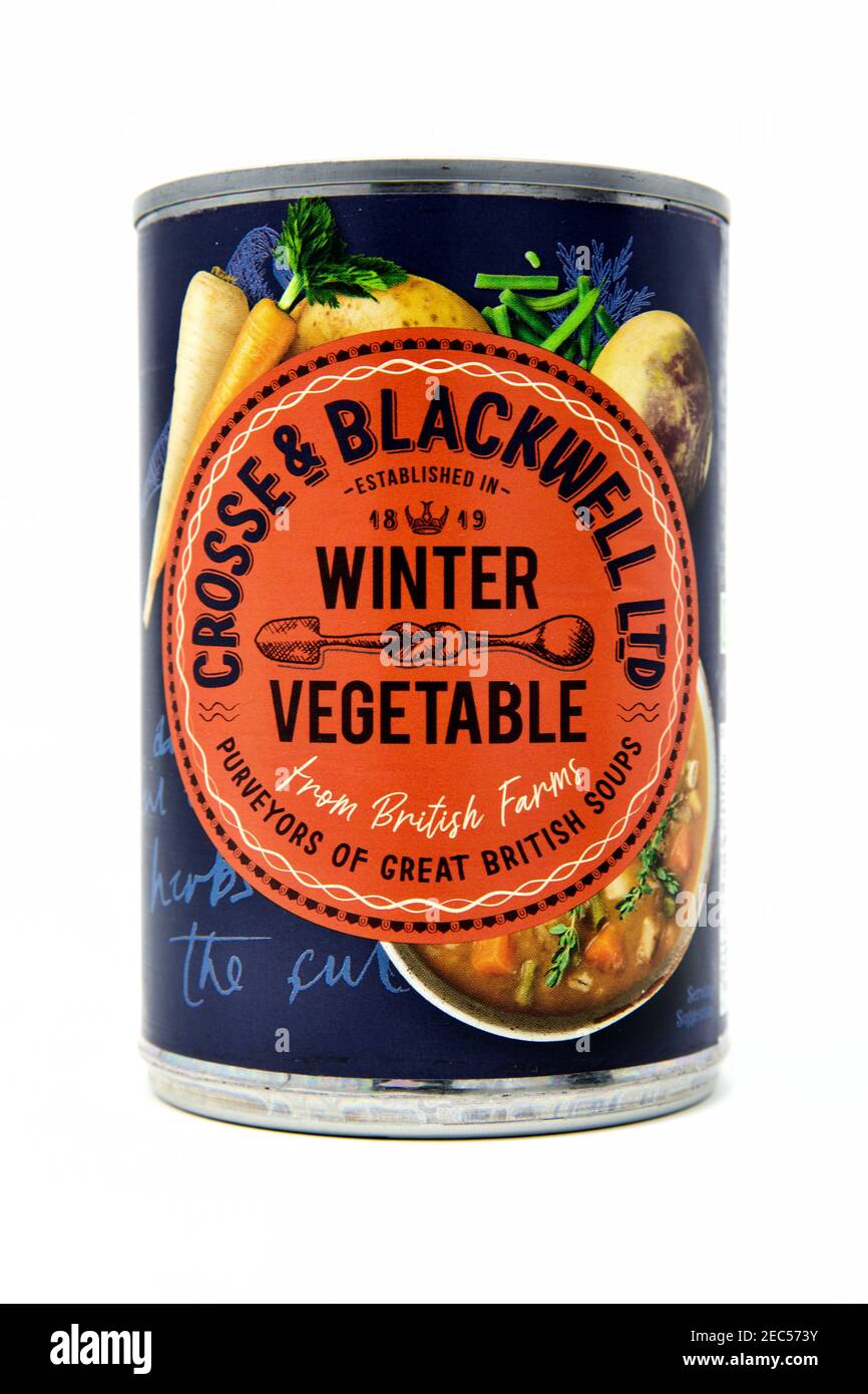 Le meilleur de la soupe de légumes d'hiver britannique de Crosse & Blackwell Banque D'Images