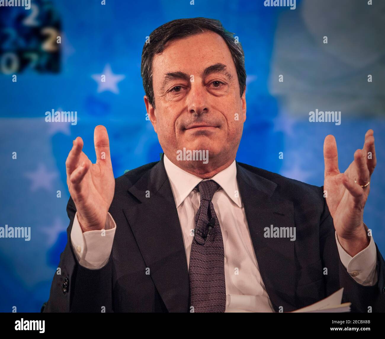 MARIO DRAGHI le nouveau Premier ministre de l'Italie Banque D'Images