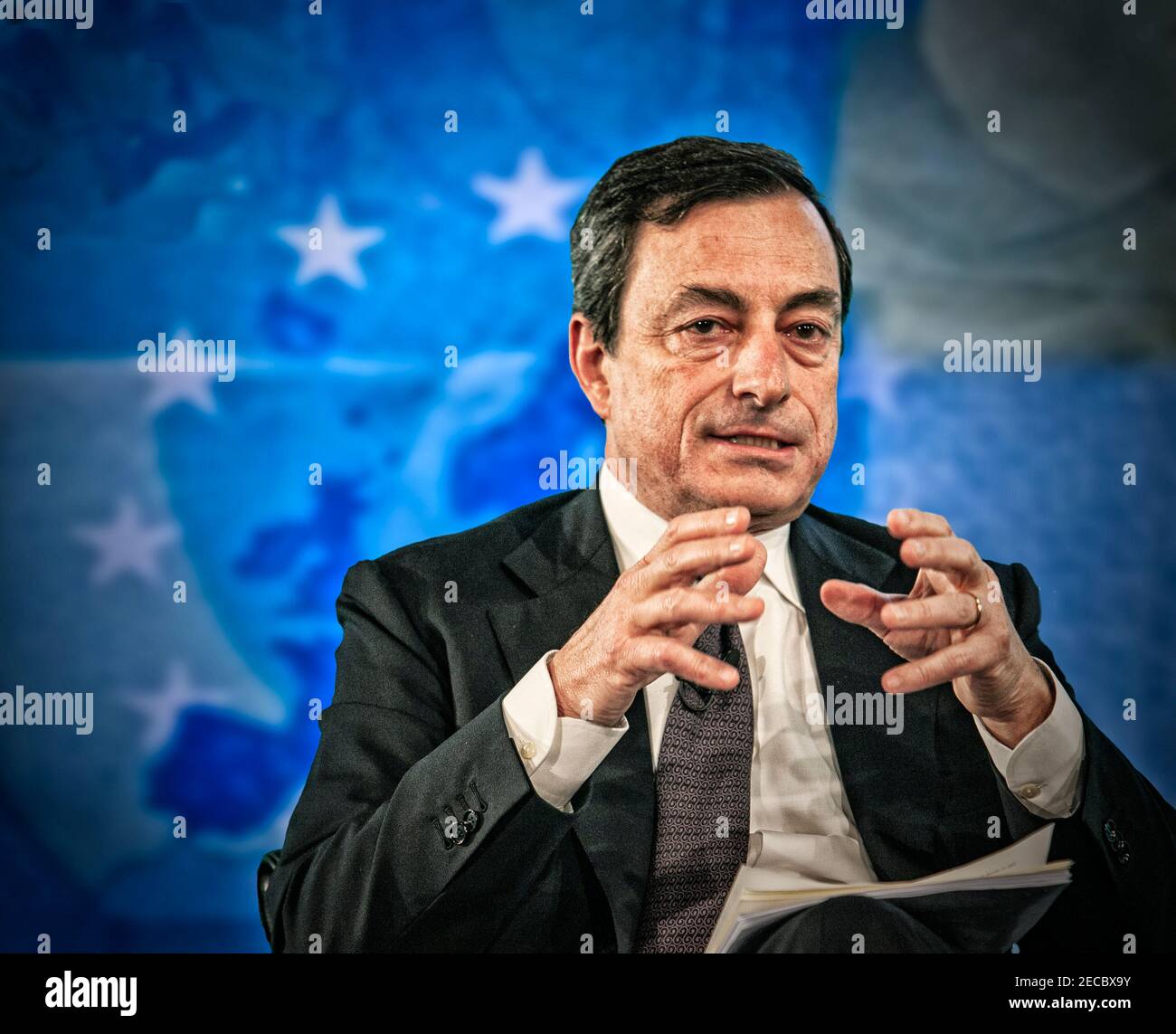 MARIO DRAGHI le nouveau Premier ministre de l'Italie Banque D'Images