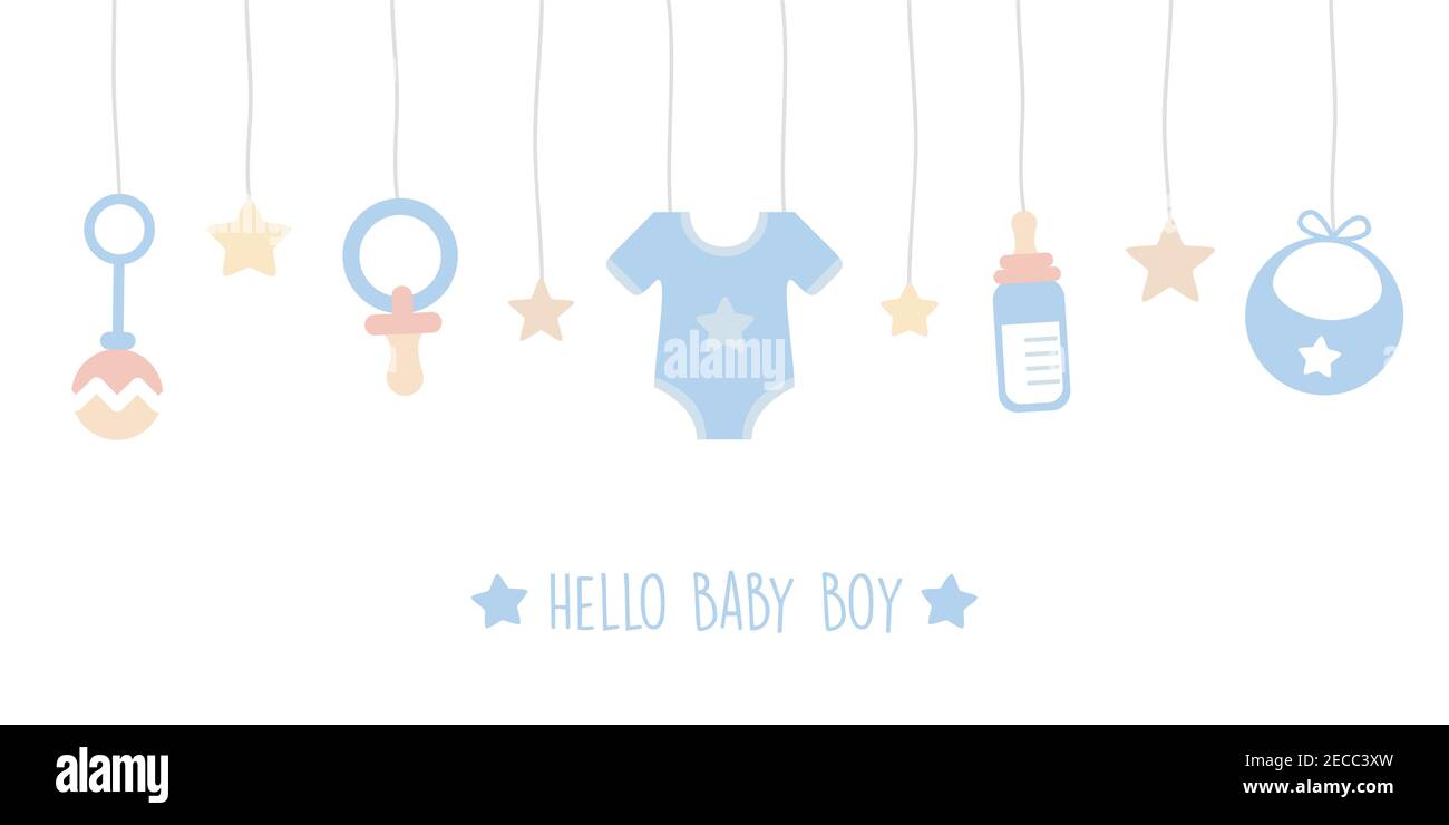 Bienvenue Bebe Garcon Image Vectorielle Stock Alamy