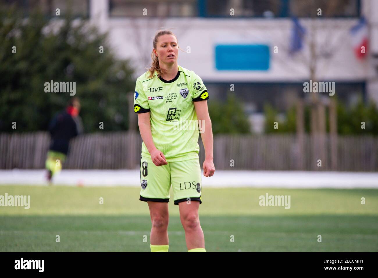 Lea Declercq de Dijon FCO réagit pendant le championnat de France féminin, le match de football D1 Arkema entre GPSO 92 Issy et Dijon FCO le 13 février 2021 au stade le Gallo de Boulogne-Billancourt, France - photo Melanie Laurent/A2M Sport Consulting/DPPI/LiveMedia/Sipa USA crédit: SIPA USA/Alay Live News Banque D'Images