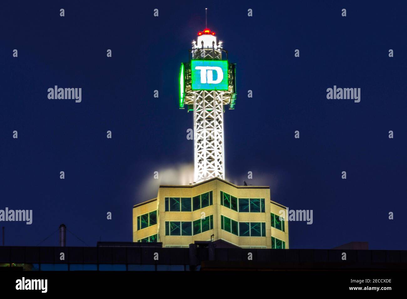 Panneau Toronto Dominion ou Banque TD au centre-ville de Toronto, Canada Banque D'Images