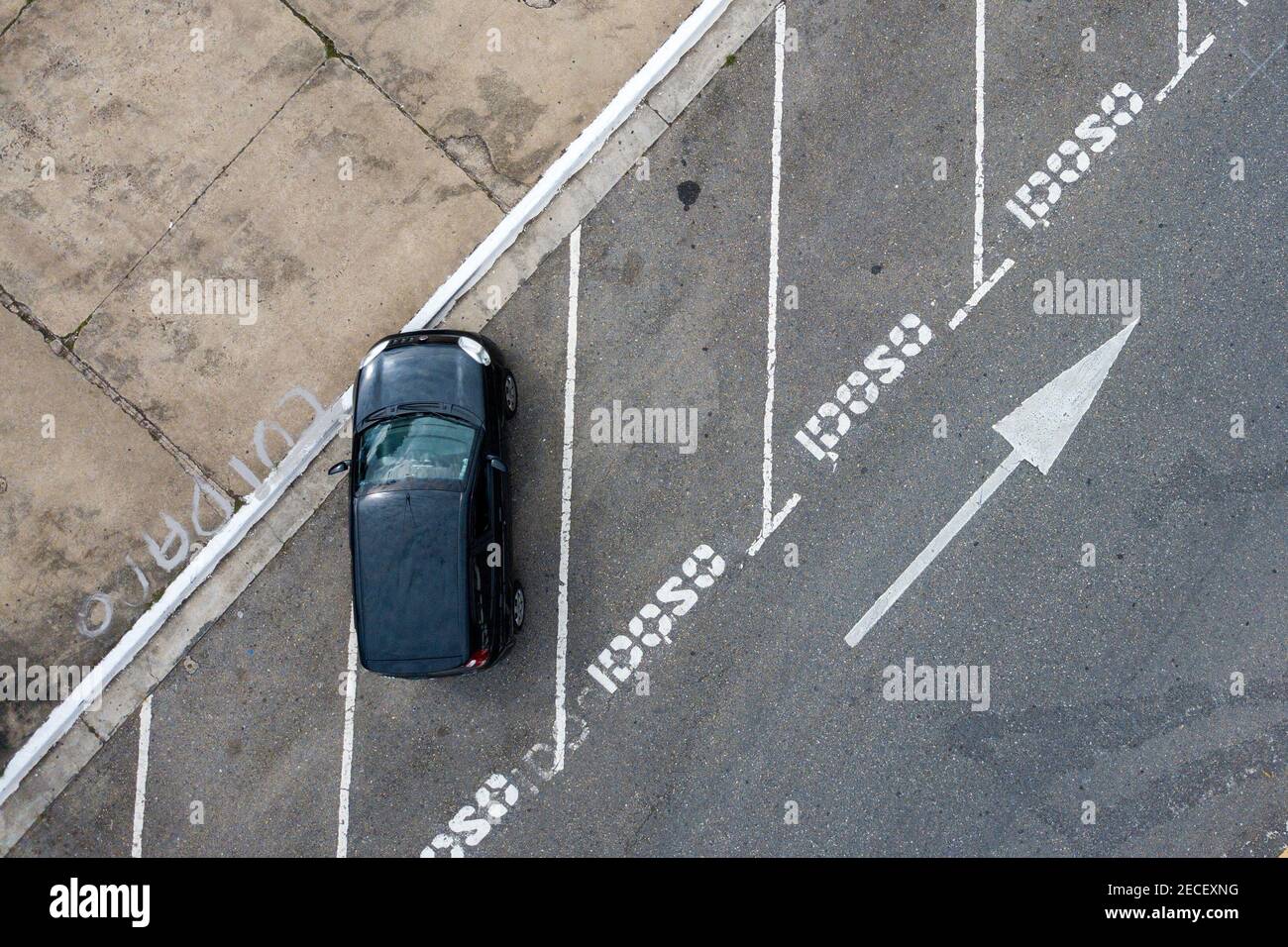 São PAULO (SP), 01/16/2021 - ville - vue aérienne capturée par le drone Municipal Stadium Paulo Machado de Carvalho, mieux connu sous le nom de Pacaembu Banque D'Images