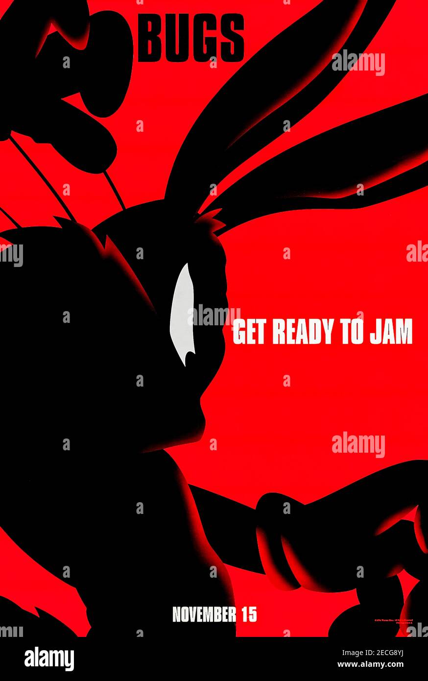 Space Jam (1996) réalisé par Joe Pytka et mettant en vedette Michael Jordan, Wayne Knight et Theresa Randle. Film hybride animé en direct où les personnages de dessin animé de Looney Tunes s'inscrivent à l'aide de Michael Jordan pour gagner un match de basket-ball et leur liberté. Banque D'Images