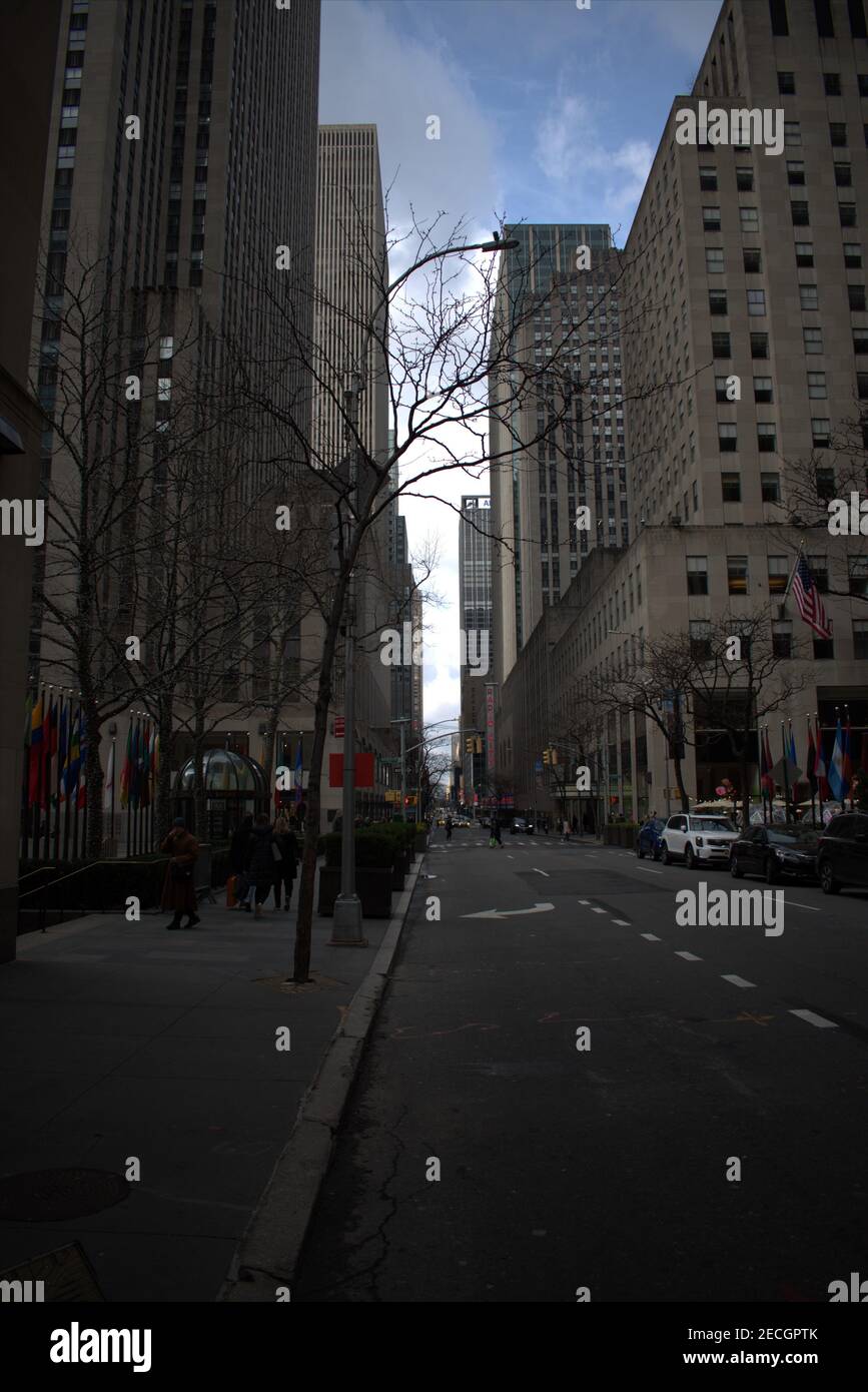 6e Avenue, Rockefeller Center, Midtown Manhattan, New York Banque D'Images