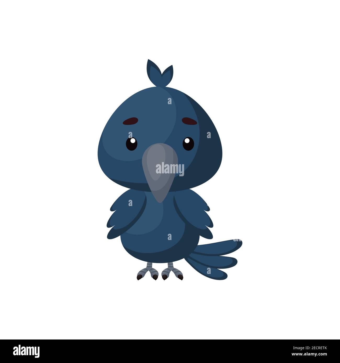 Mignon Petit Corbeau Sur Fond Blanc Personnage Animal De Dessin Anime Pour Les Cartes D Enfants Douche De Bebe Invitation D Anniversaire Interieur De Maison Image Vectorielle Stock Alamy