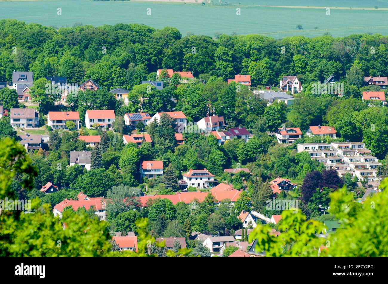 Vue aérienne de la ville de Bad Harzburg en Allemagne Banque D'Images Vue aérienne de la ville de Bad Harzburg en Allemagne Banque D'Images