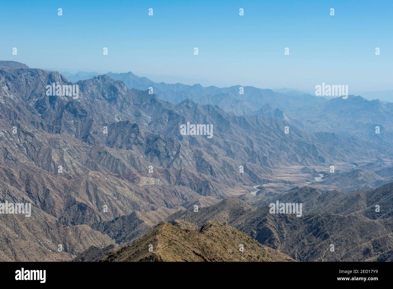 Magnifique paysage de montagne autour de Hapala, Abha, Arabie Saoudite Banque D'Images
