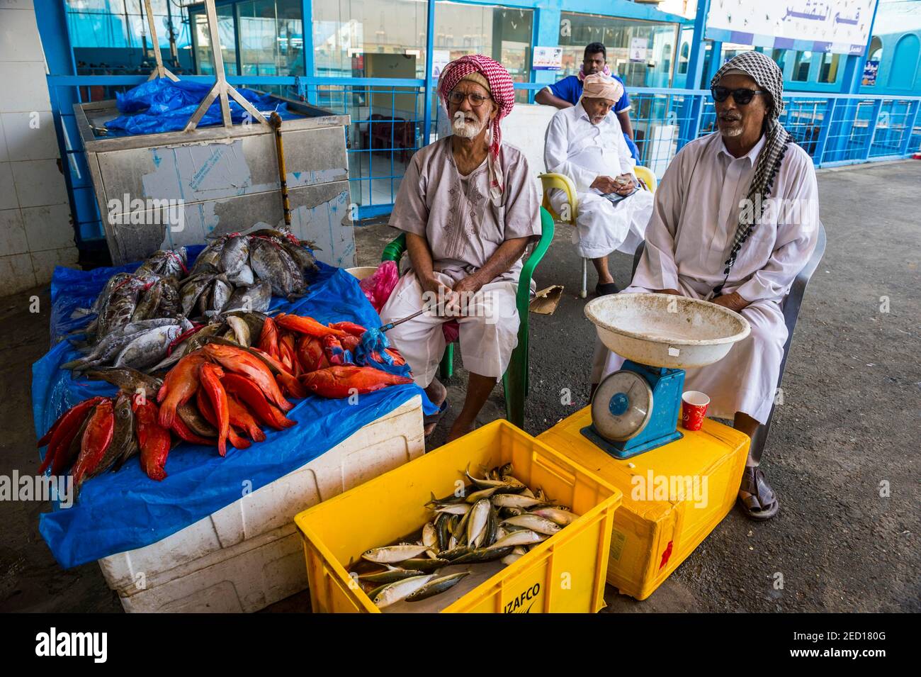 Le marché aux poissons de Jeddah, Arabie Saoudite Photo Stock Alamy