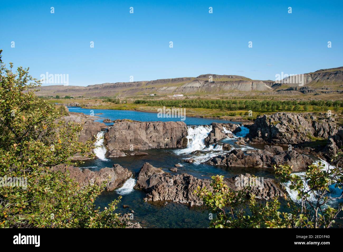 Cascade de Glanni dans la rivière Nordura à Borgarfjordur en Islande Banque D'Images