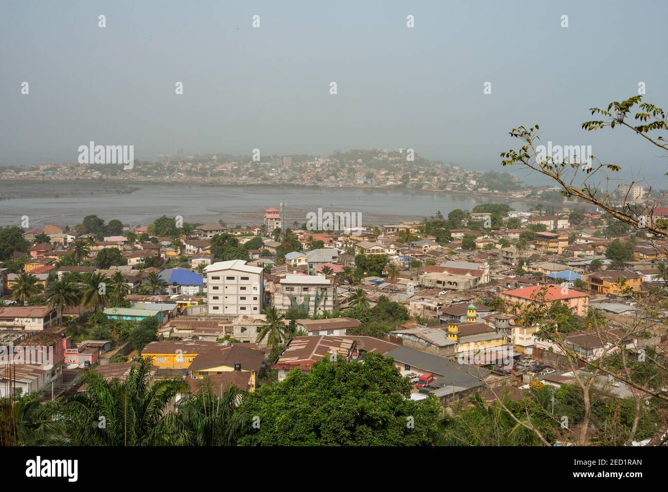 Vue sur Freetown, Sierra Leone Banque D'Images