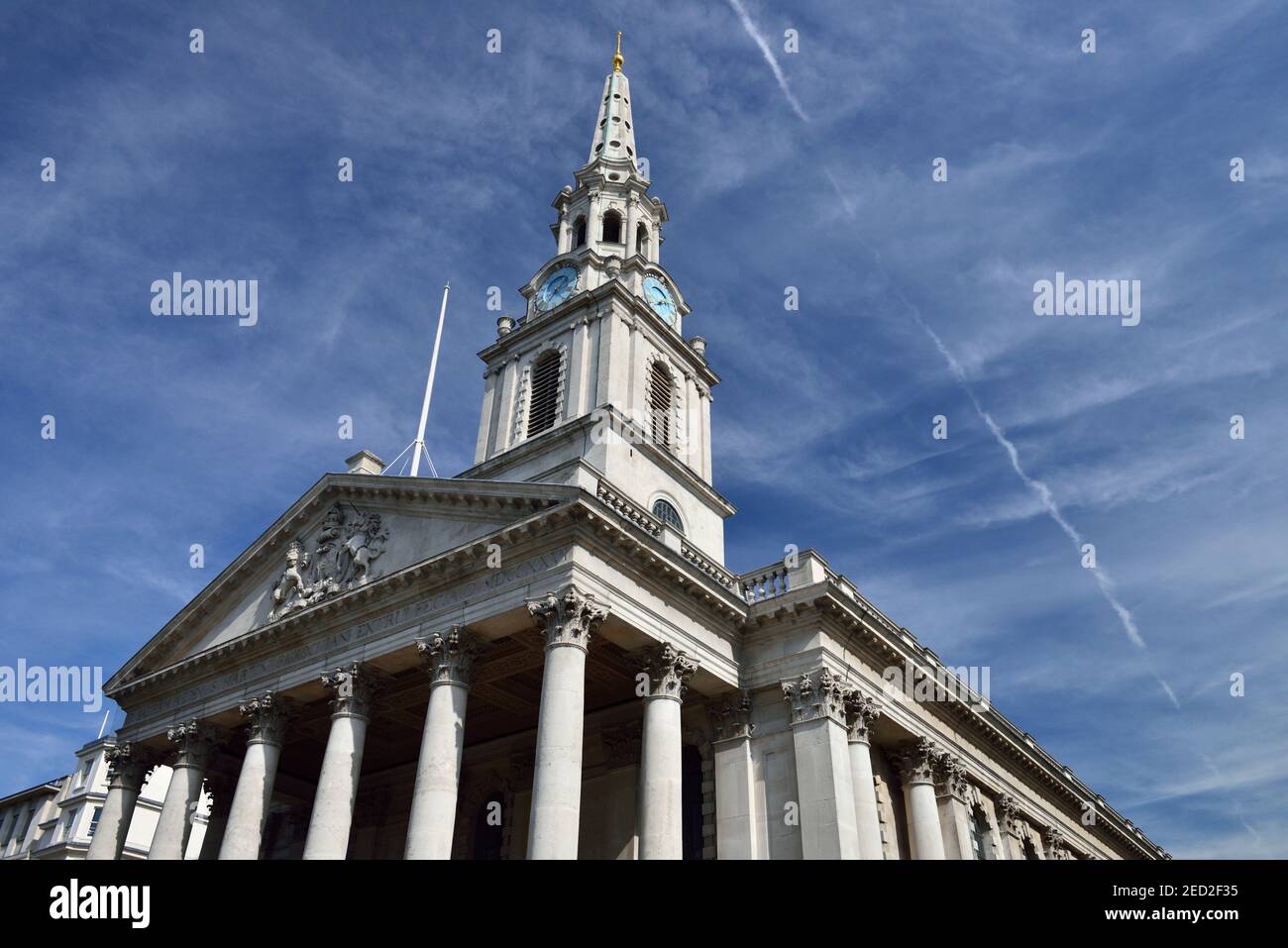 Église anglicane St Martin-in-the-Fields, Trafalgar Square, Charing Cross, Westminster, Londres, Royaume-Uni Banque D'Images