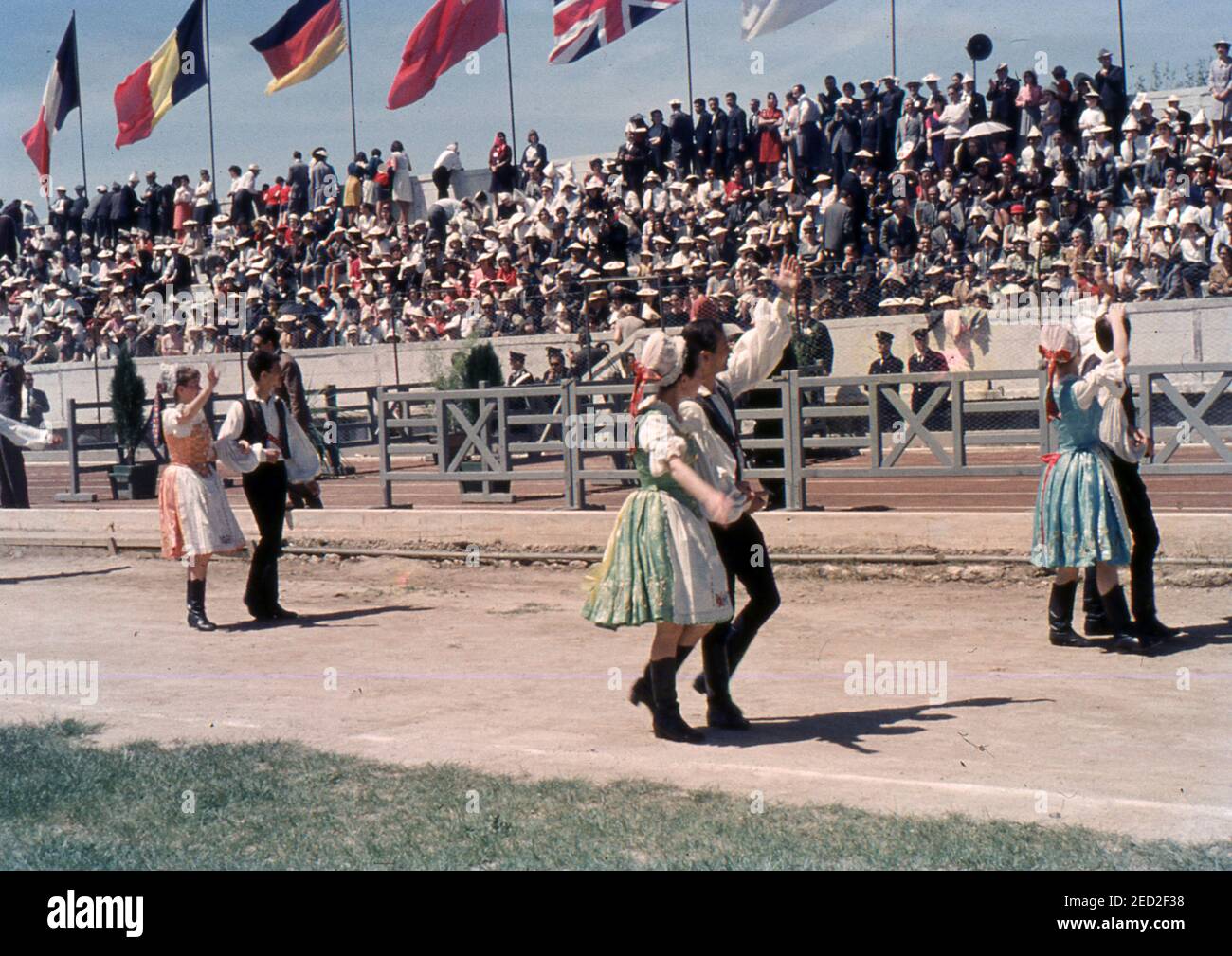 Sassari, Sardaigne, Italie. Photos historiques de Cavalcata Sarda 1964 (scannés à partir de Perutz color C18 fiilm) Banque D'Images