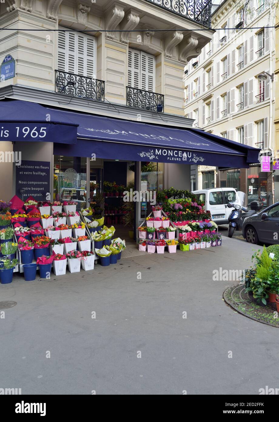 Fleuriste, 9ème arrondissement, Opéra, Paris, Île-de-France, France, Europe Banque D'Images