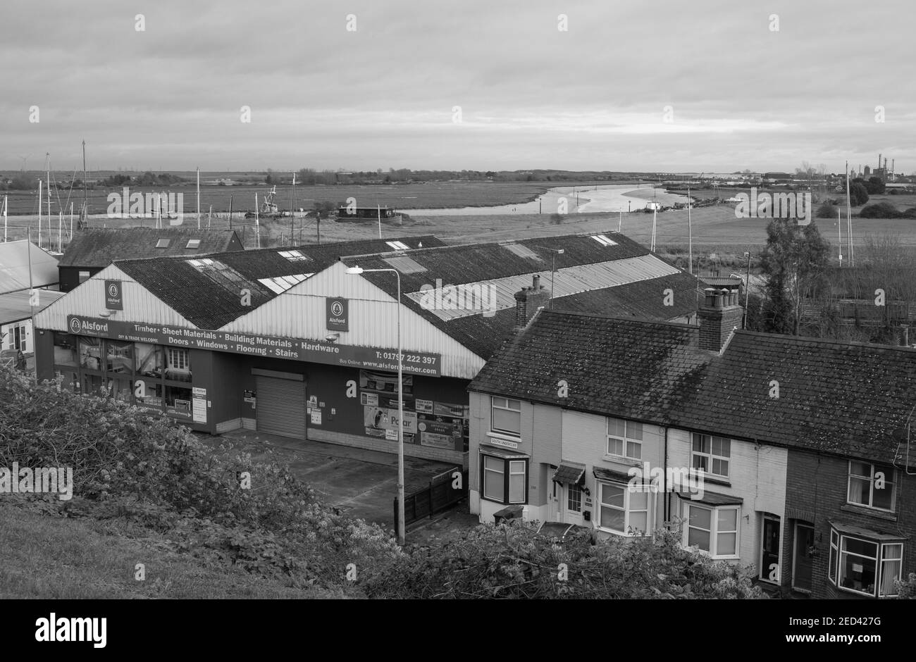 Vue sur la rivière Rother, Rye, East Sussex Banque D'Images