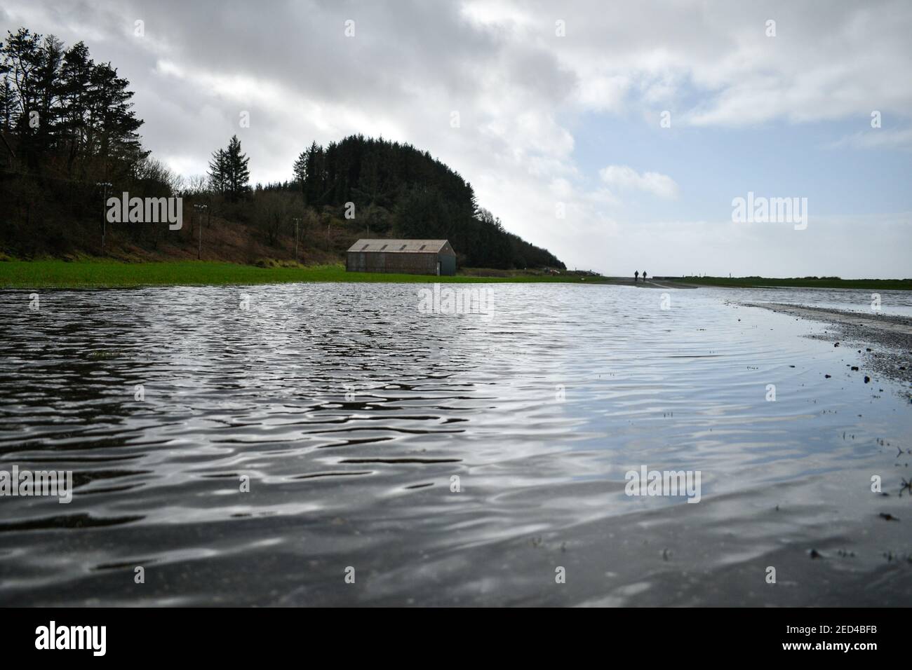 Bantry, West Cork, Irlande. 14 février 2021.de nombreuses zones autour du comté ont été touchées par des inondations côtières. Crédit : ND News/Alamy Live News Banque D'Images