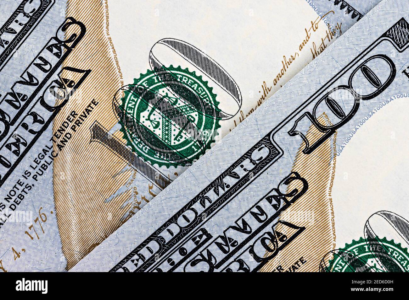 topview de fragment de billets de dollars, comme un fond Banque D'Images