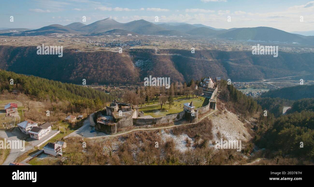 Une vue magnifique sur le château d'Ostrozac dans la région de Bihac, en Bosnie et Herzégovi Banque D'Images
