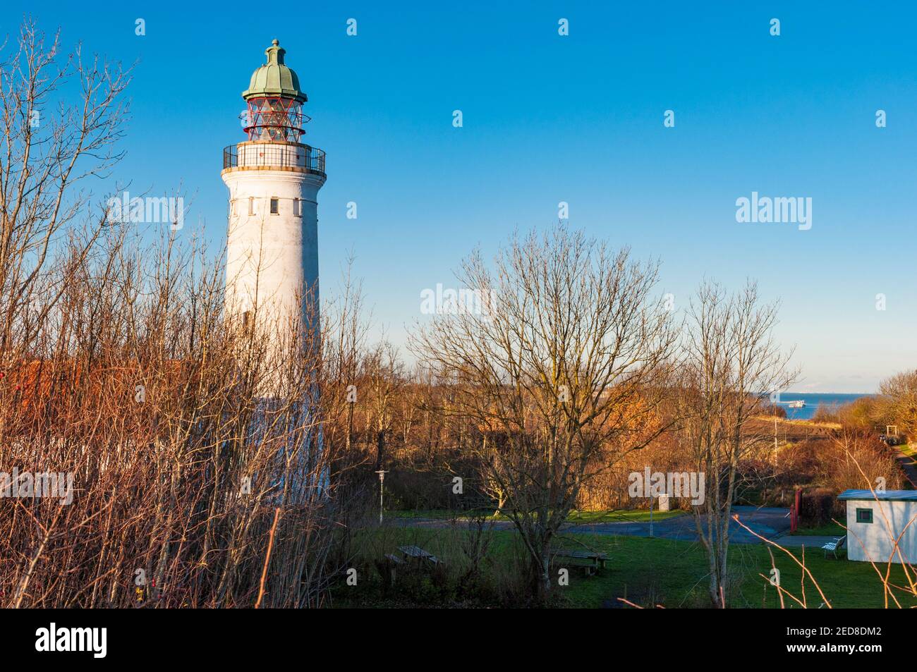 Au phare de Stevns, vous êtes au point le plus élevé le long de Stevns Klint, une région du Danemark classée au patrimoine mondial de l'UNESCO Banque D'Images