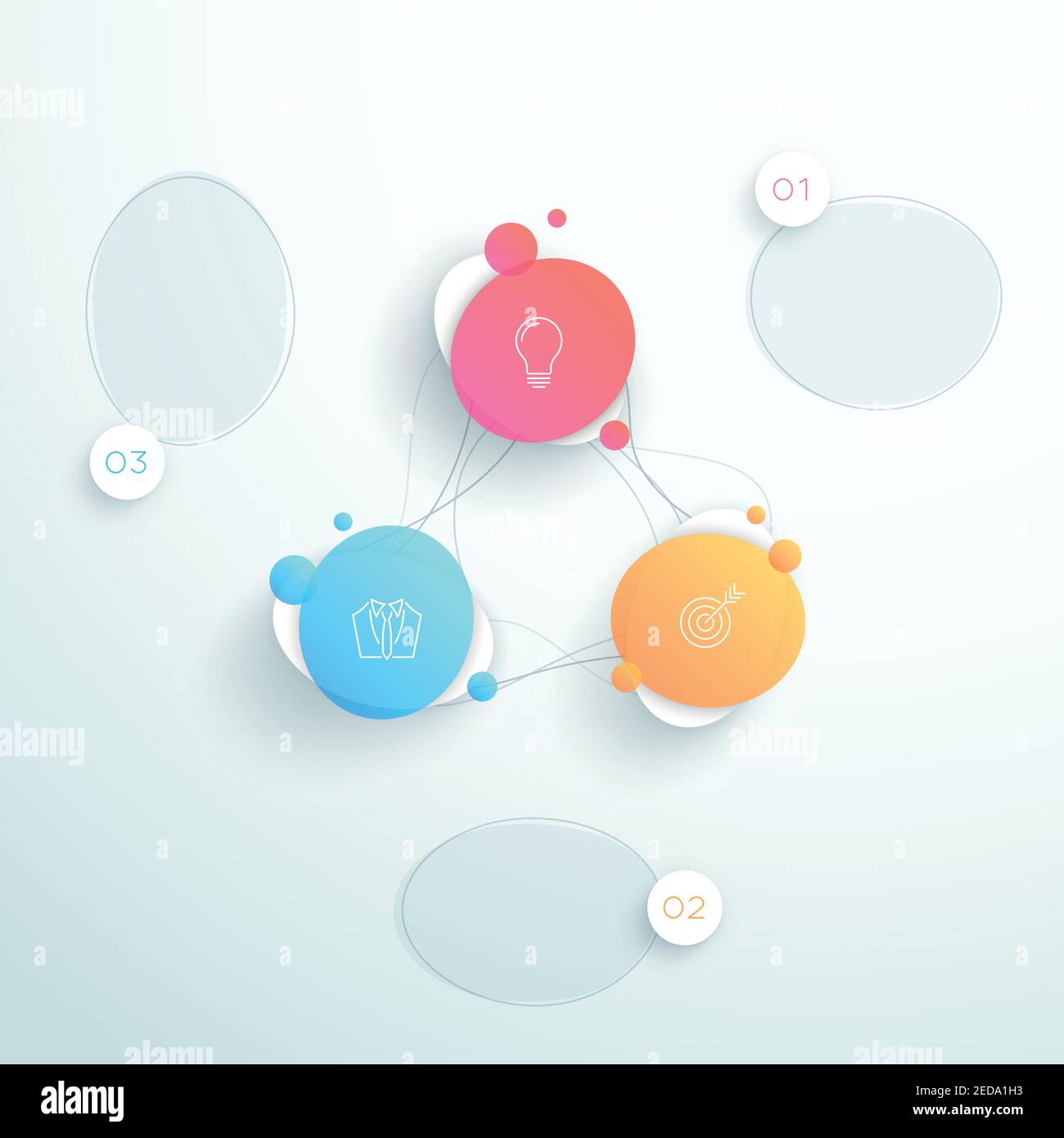Vector Abstract 3d 3 Circle Business Infographie Illustration de Vecteur