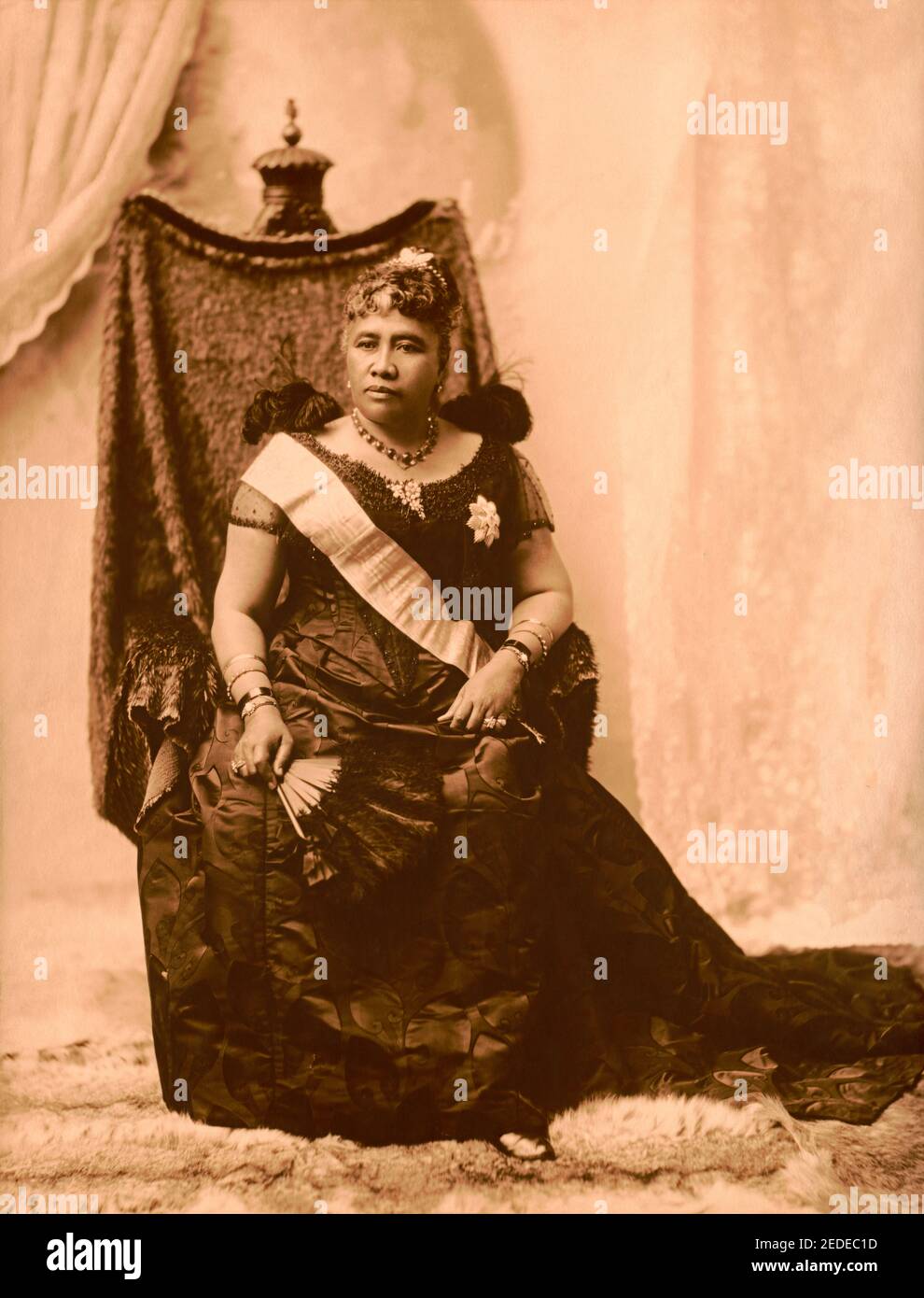 Liliuokalani, le dernier souverain du royaume hawaïen, 1916 Banque D'Images