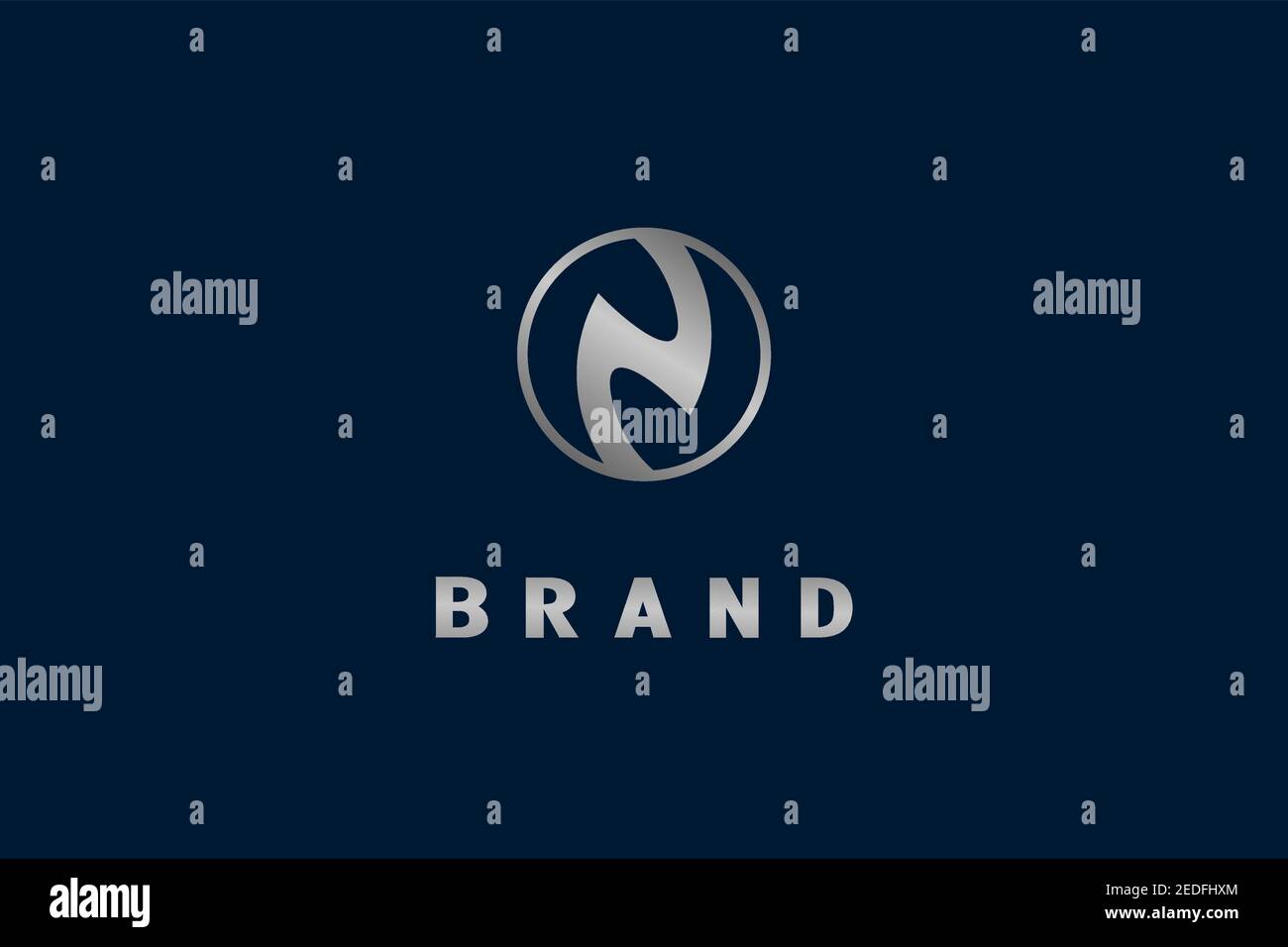 Logo Circle Letter N. Illustration de Vecteur