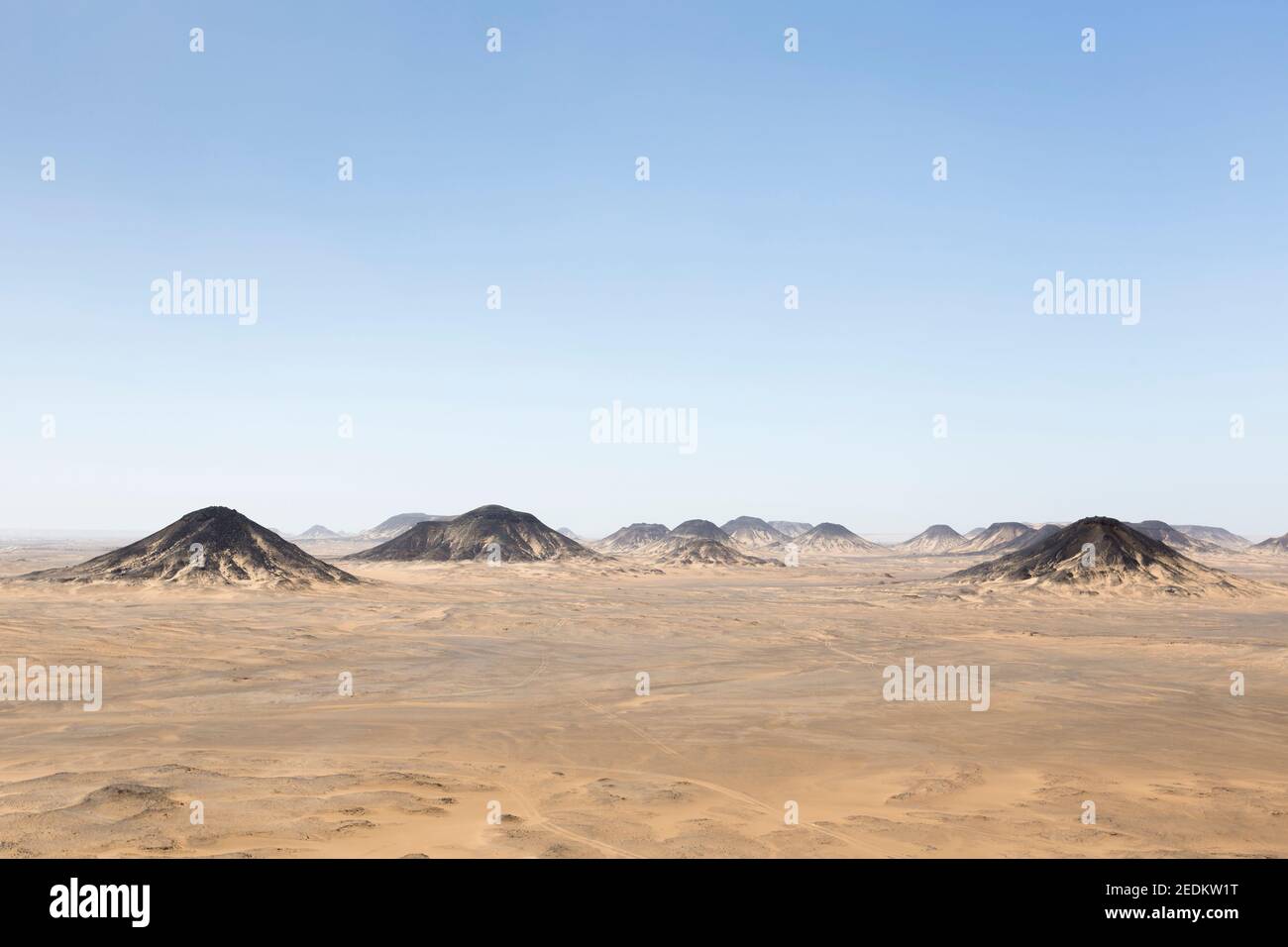 Désert noir, désert de l'ouest de la libye, Égypte Banque D'Images