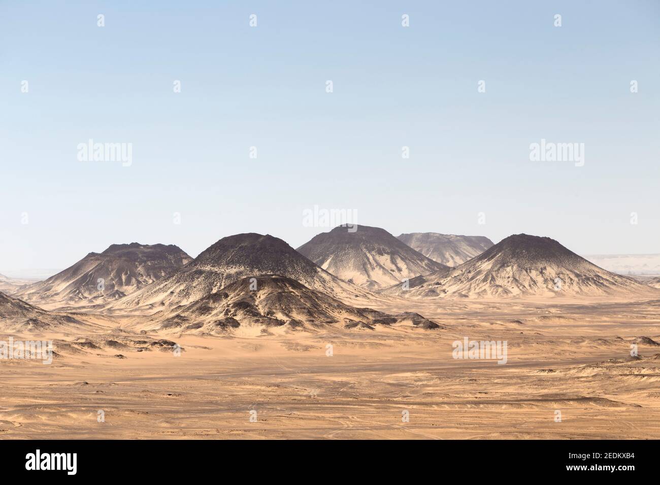 Désert noir, désert de l'ouest de la libye, Égypte Banque D'Images