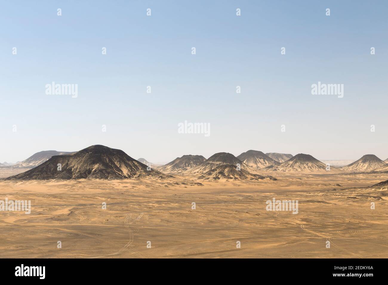 Désert noir, désert de l'ouest de la libye, Égypte Banque D'Images