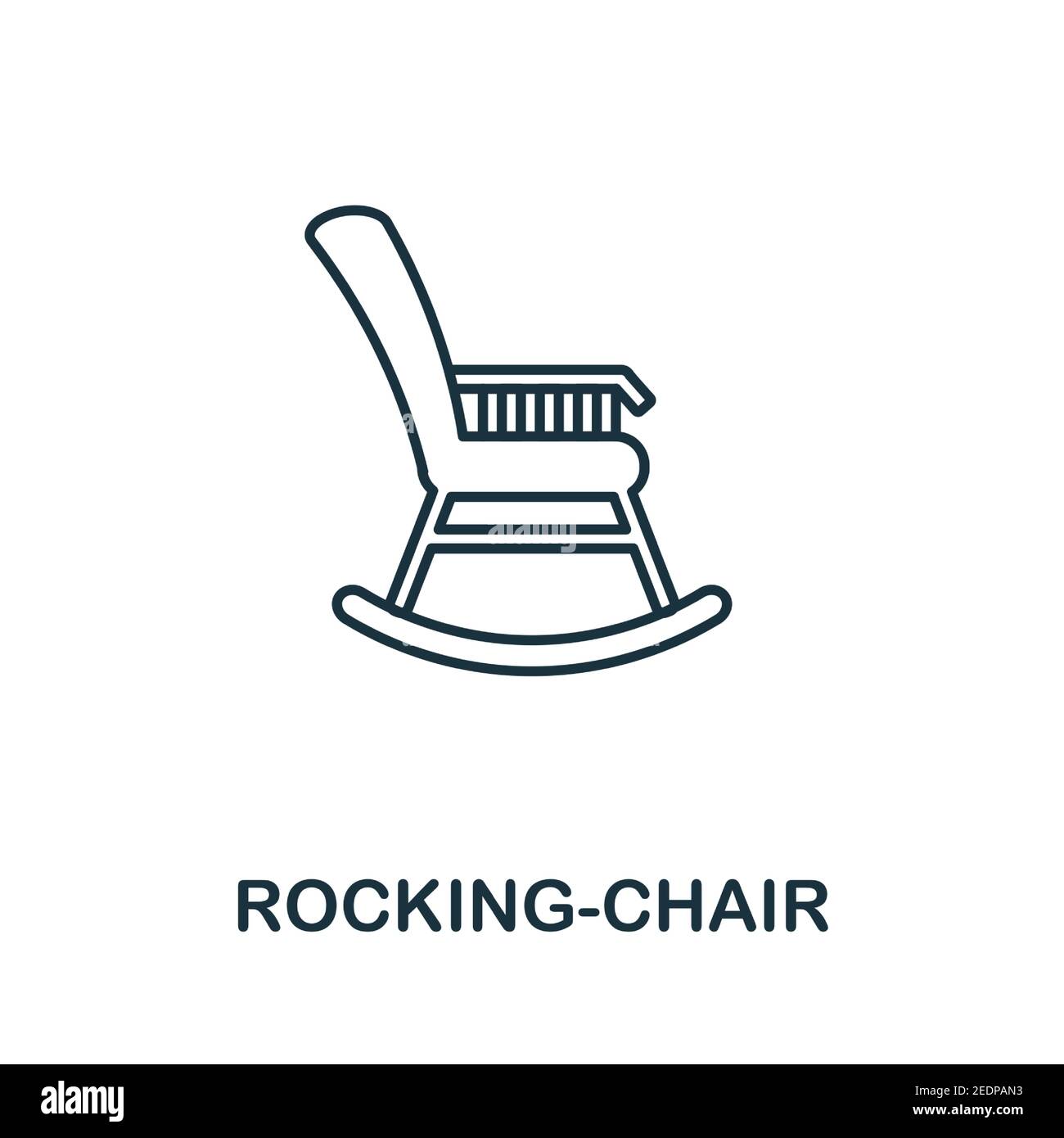 Icône de fauteuil à bascule. Illustration simple de la collection de  meubles. Icône Creative Rocking-chair pour la conception de sites Web, les  modèles, les infographies Image Vectorielle Stock - Alamy