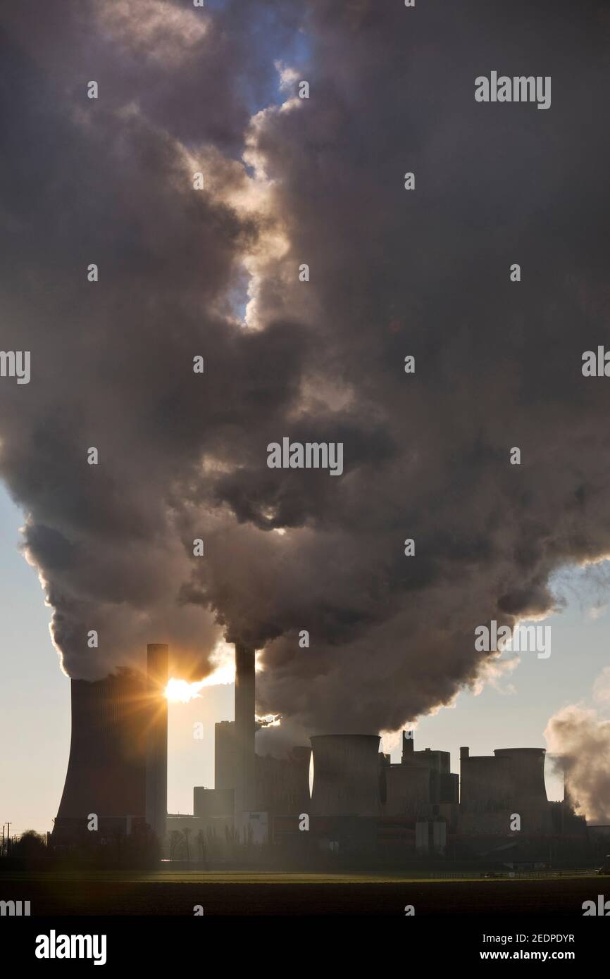 La centrale électrique de Niederaussem au lignite, Allemagne, Rhénanie-du-Nord-Westphalie, Bergheim Banque D'Images