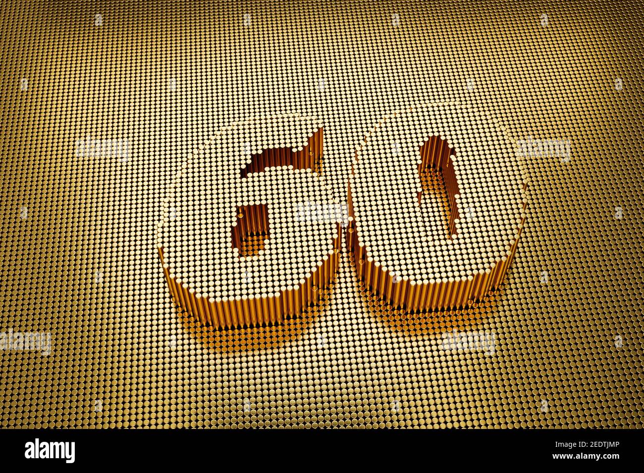 Le numéro 60 en or. Concept anniversaire ou anniversaire. Banque D'Images