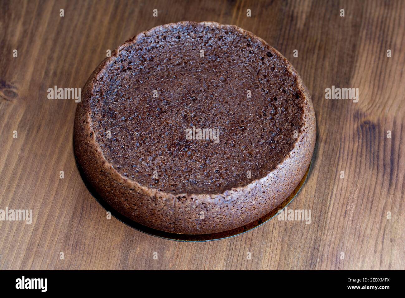 Gateau Au Chocolat Sans Gluten Fait Avec Des Amandes Moulues Au Lieu De Farine Photo Stock Alamy