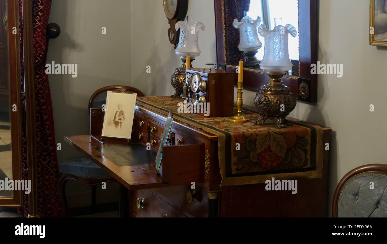 MADRID, ESPAGNE - 19 septembre 2020: Madrid, Espagne - 19 - septembre - 2020: Vue intérieure du musée Cerralbo situé dans le palais de Cerralbo, abrite un ancien pr Banque D'Images