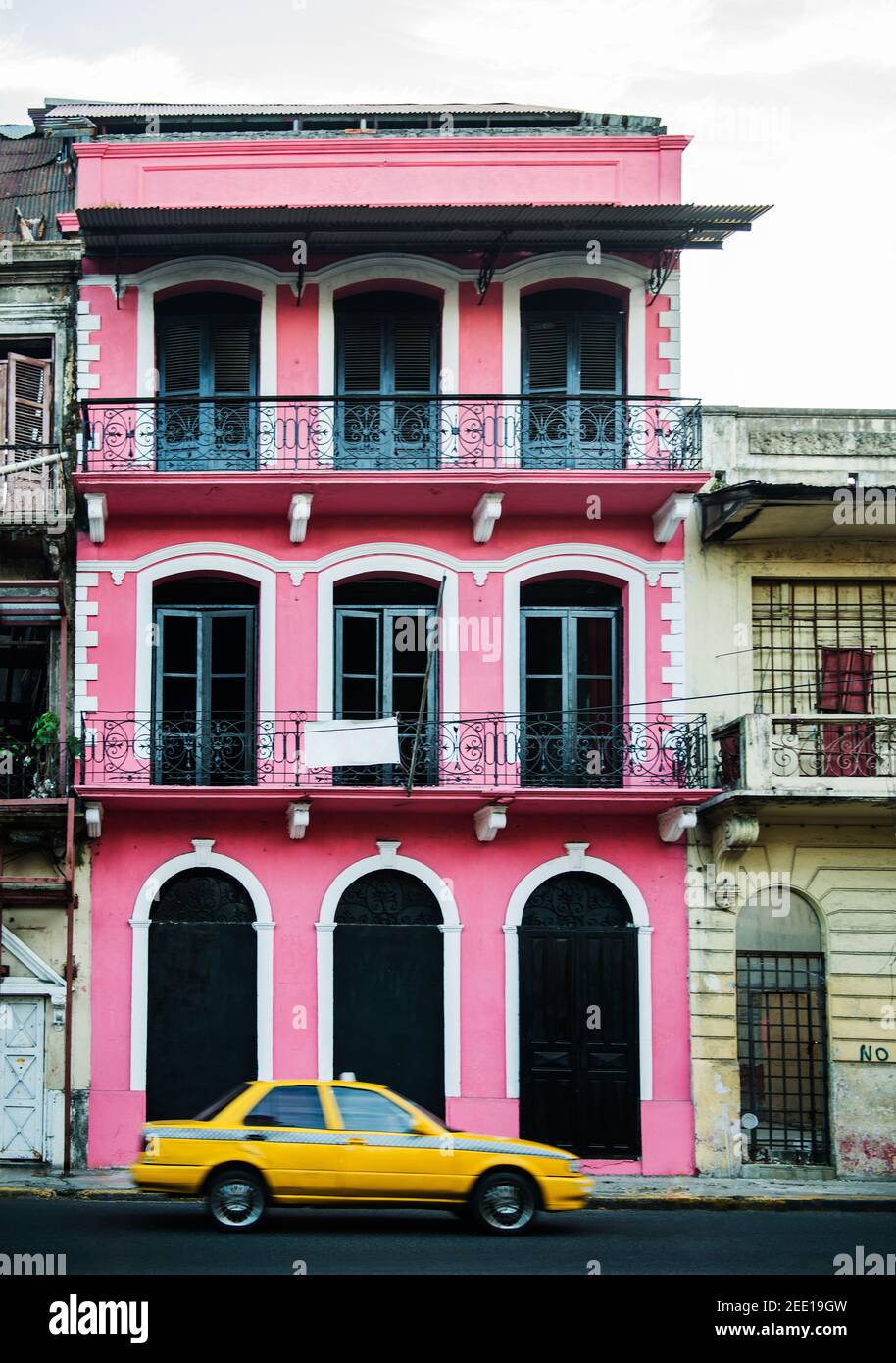 Architecture coloniale espagnole colorée de Panama, Panama, Amérique centrale Banque D'Images
