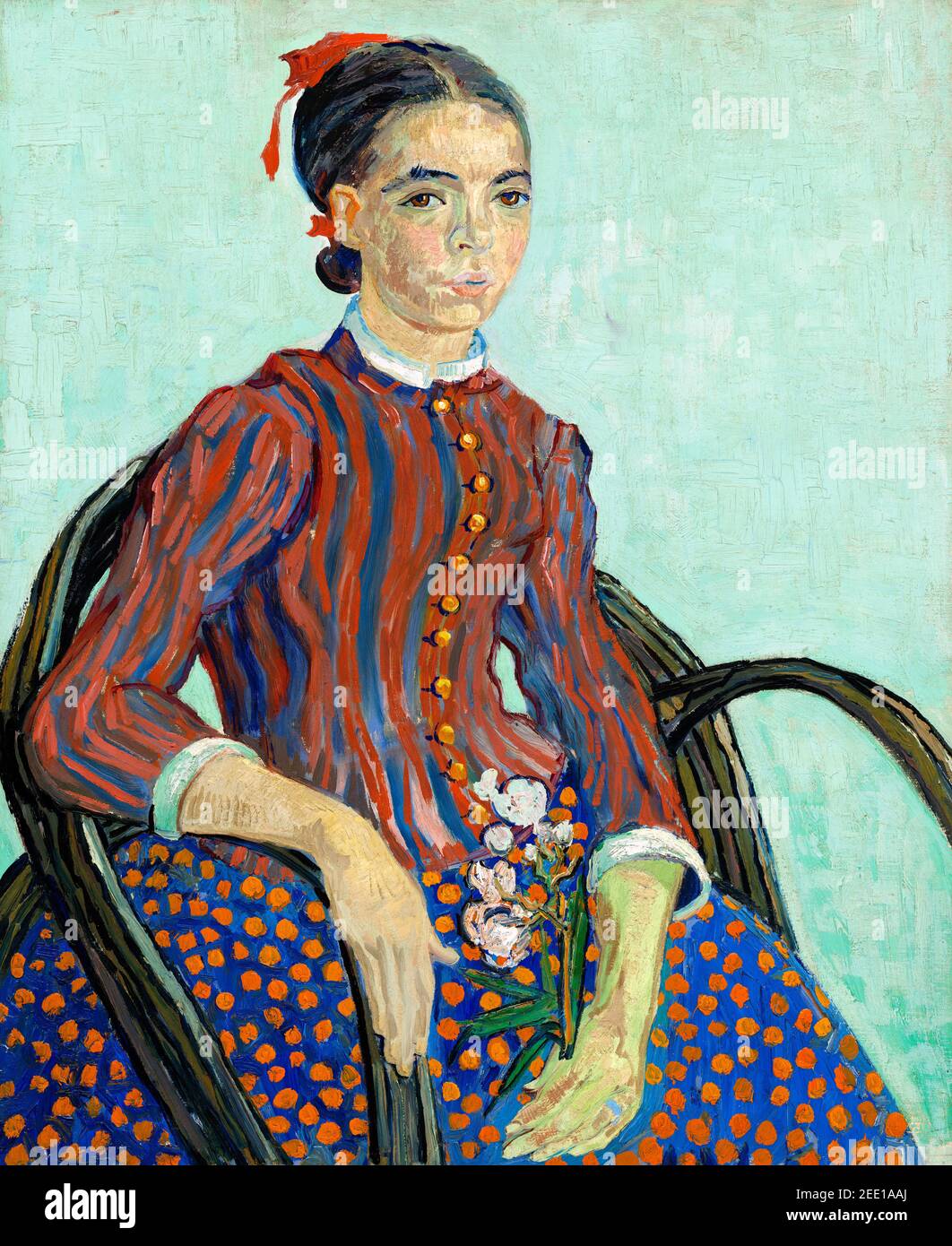 La Mousmé de Vincent van Gogh (1853-1890), huile sur toile, 1888. Banque D'Images