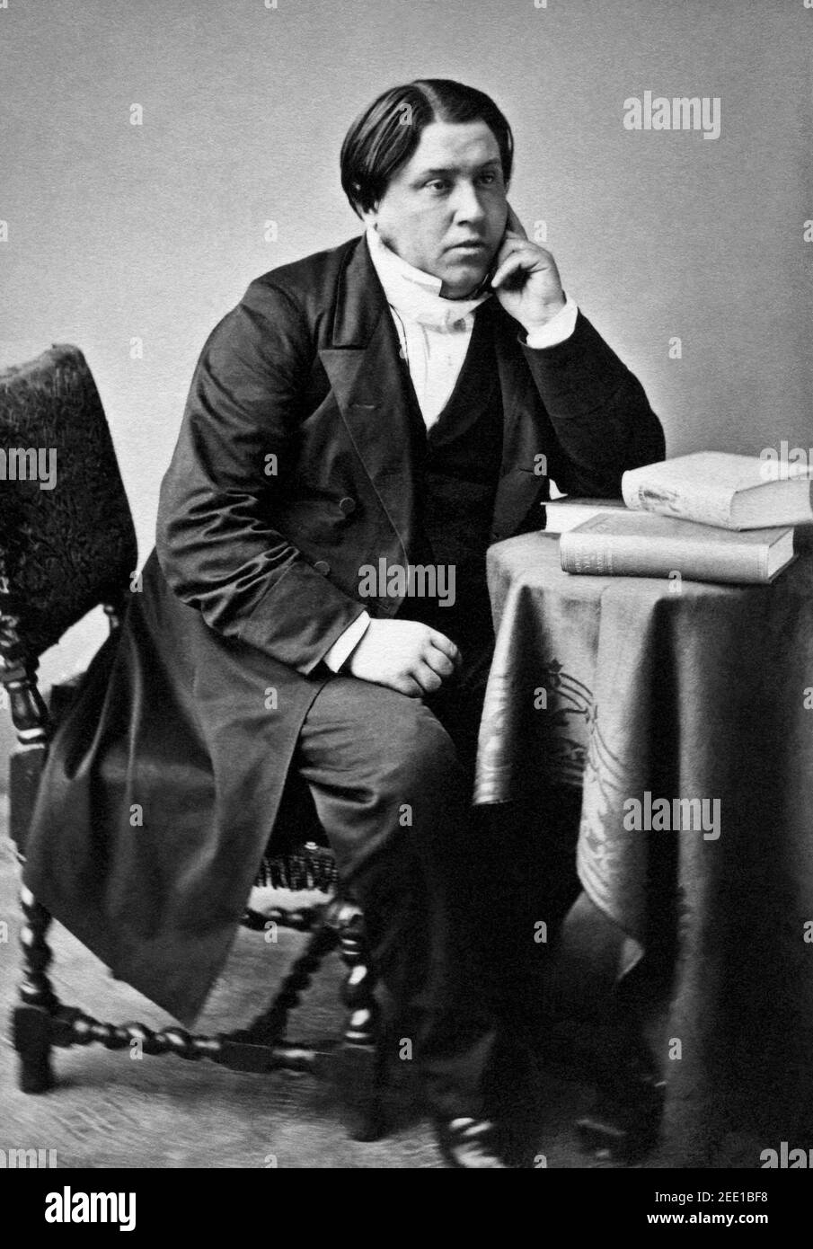 Charles Haddon (C.H.) Spurgeon (1834–1892), un ministre baptiste et pasteur populaire et influent du Metropolitan Tabernacle de Londres, connu sous le nom de « Prince des prédicateurs », spectacle dans ses plus jeunes années, vers 1860. Banque D'Images