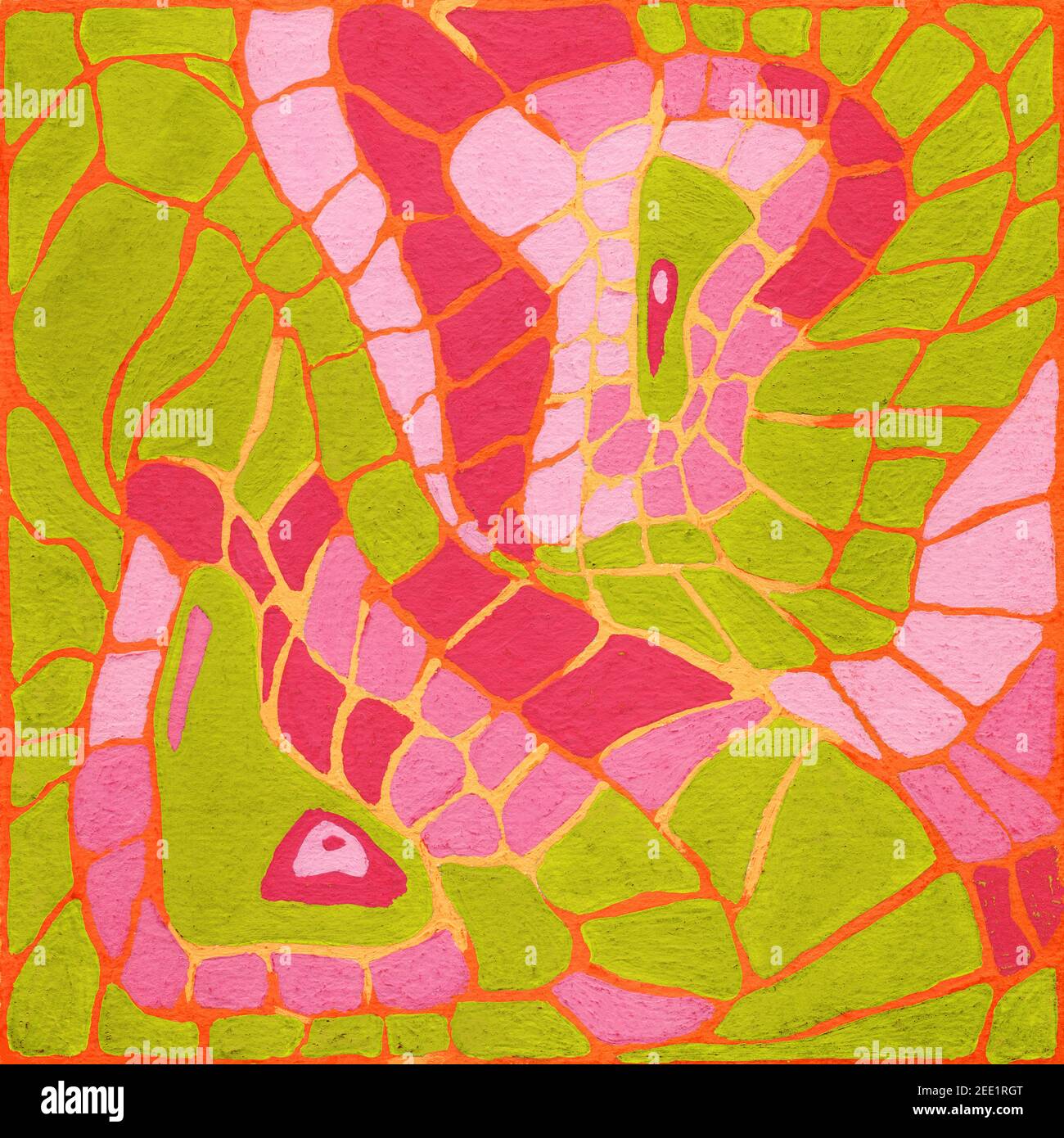 Illustration abstraite de l'art contemporain. Dessin artistique coloré. Fond peint dessiné à la main Banque D'Images