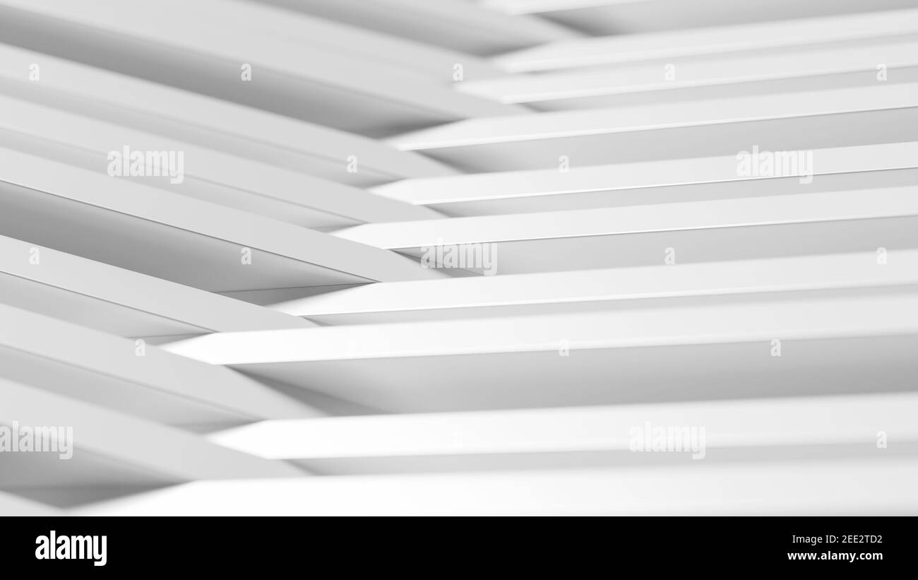 Arrière-plan abstrait fait de cubes longs blancs. rendu 3d Banque D'Images